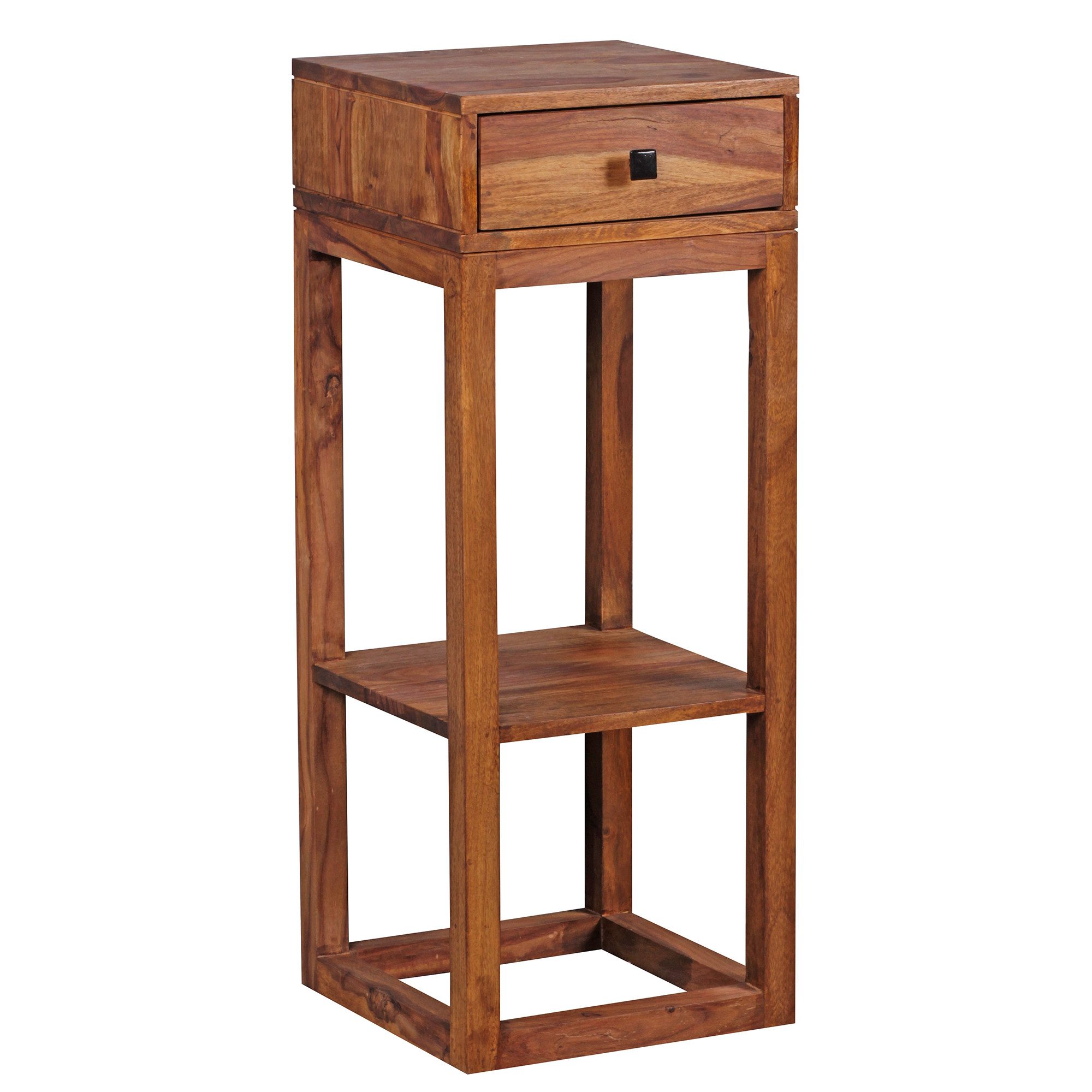 FINEBUY Beistelltisch SuVa3513_1 (Massivholz, Telefontisch 35x35x90 günstig online kaufen