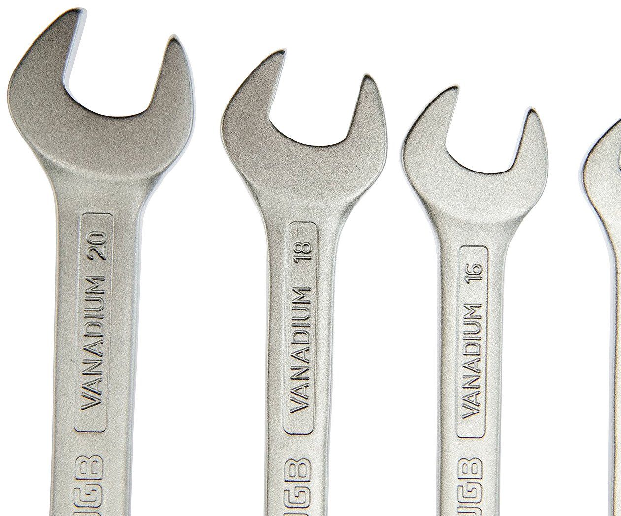 Stahl 10 WGB BASIC PLUS Chrom-Vanadium Gabelschlüssel Doppelmaulschlüssel-Satz (Set, St),