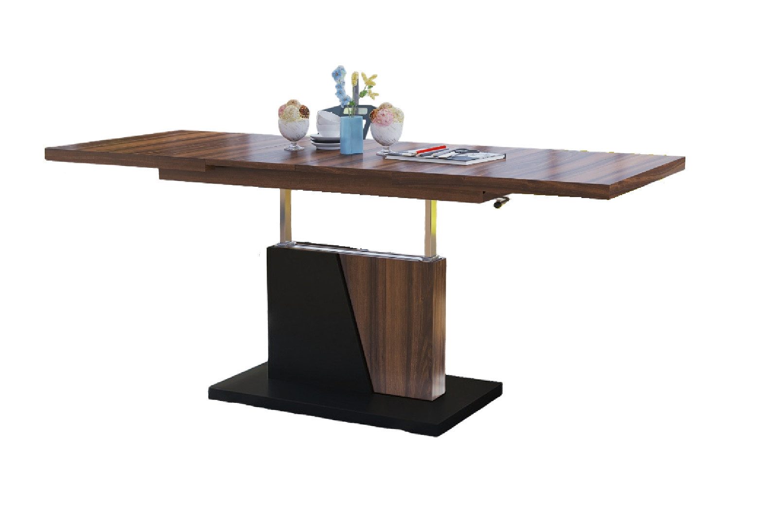 Mazzoni Couchtisch Grand Noir Nussbaum-Schwarz matt günstig online kaufen