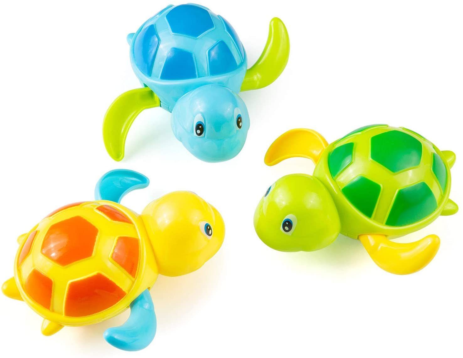 fü Badewannenspielzeug Schildkröte schwimmt selbst im Wasser zum Aufziehen 