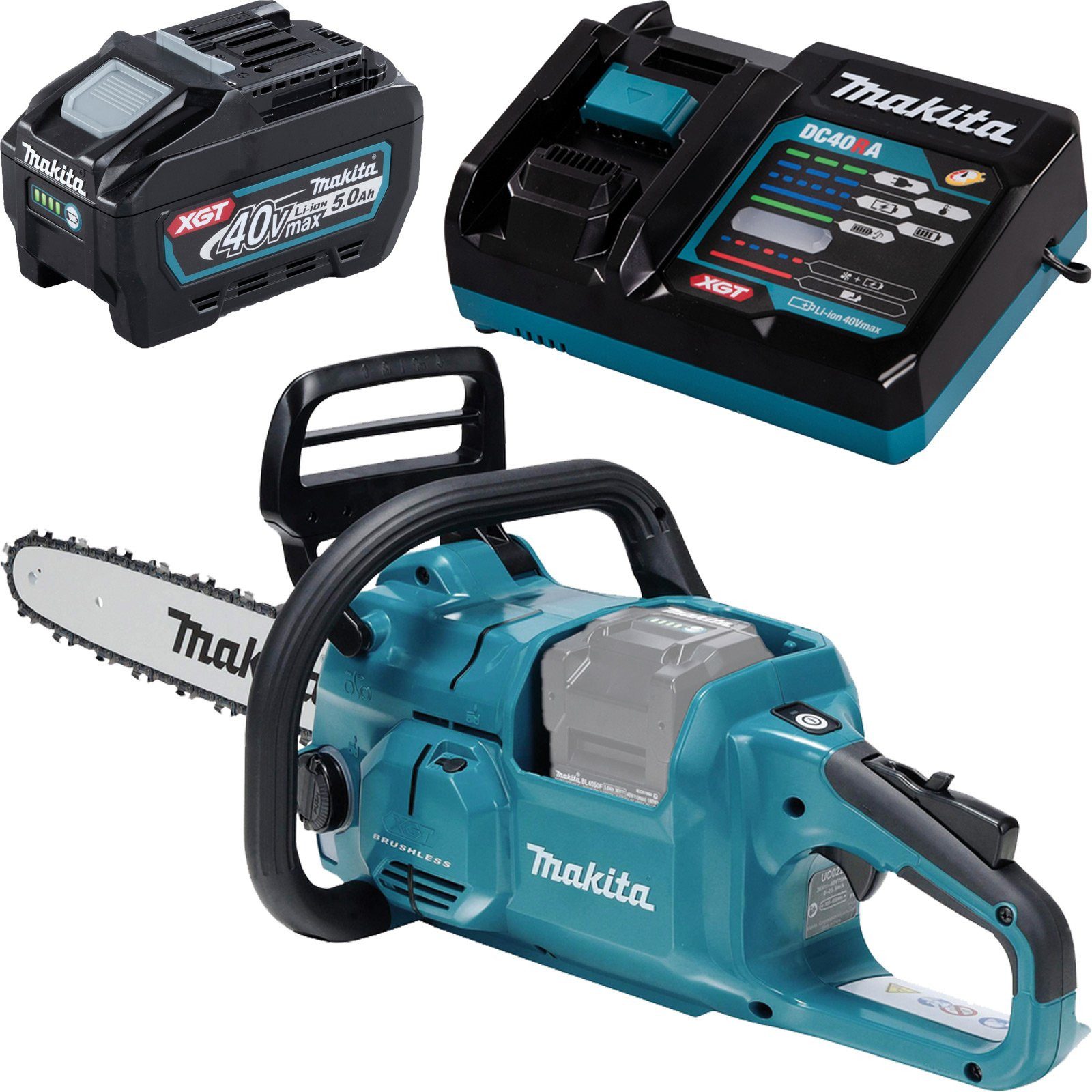 Makita Akku-Säge Makita UC025GT101 Akku-Kettensäge 40V max. / 1x Akku BL4050F 5,0 ...