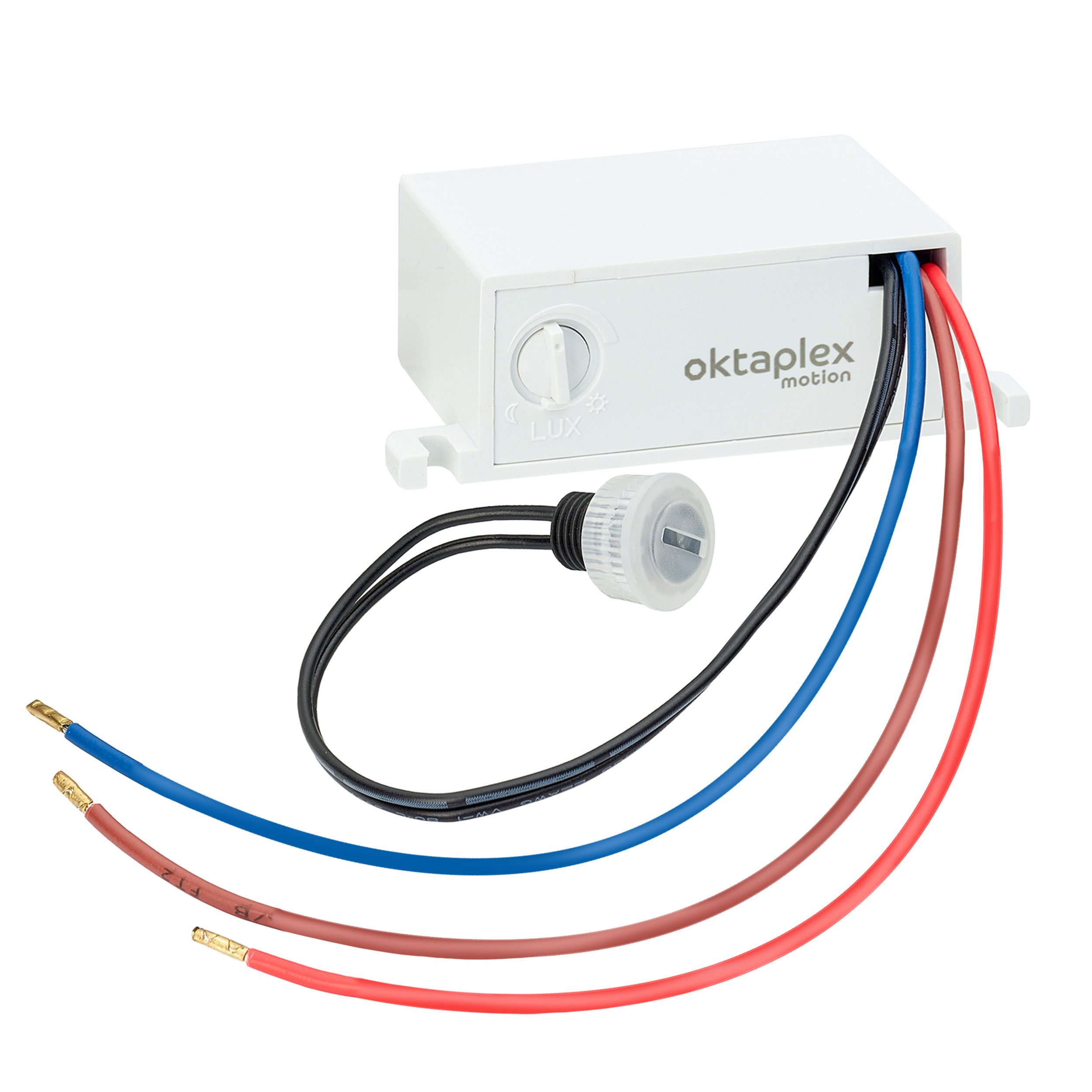 Oktaplex motion Dämmerungsschalter Oktaplex Jasy Dämmerungsschalter Einbausensor IP20/IP65 weiß, (1-St), Einbausensor weiß Lichtsensor IP65