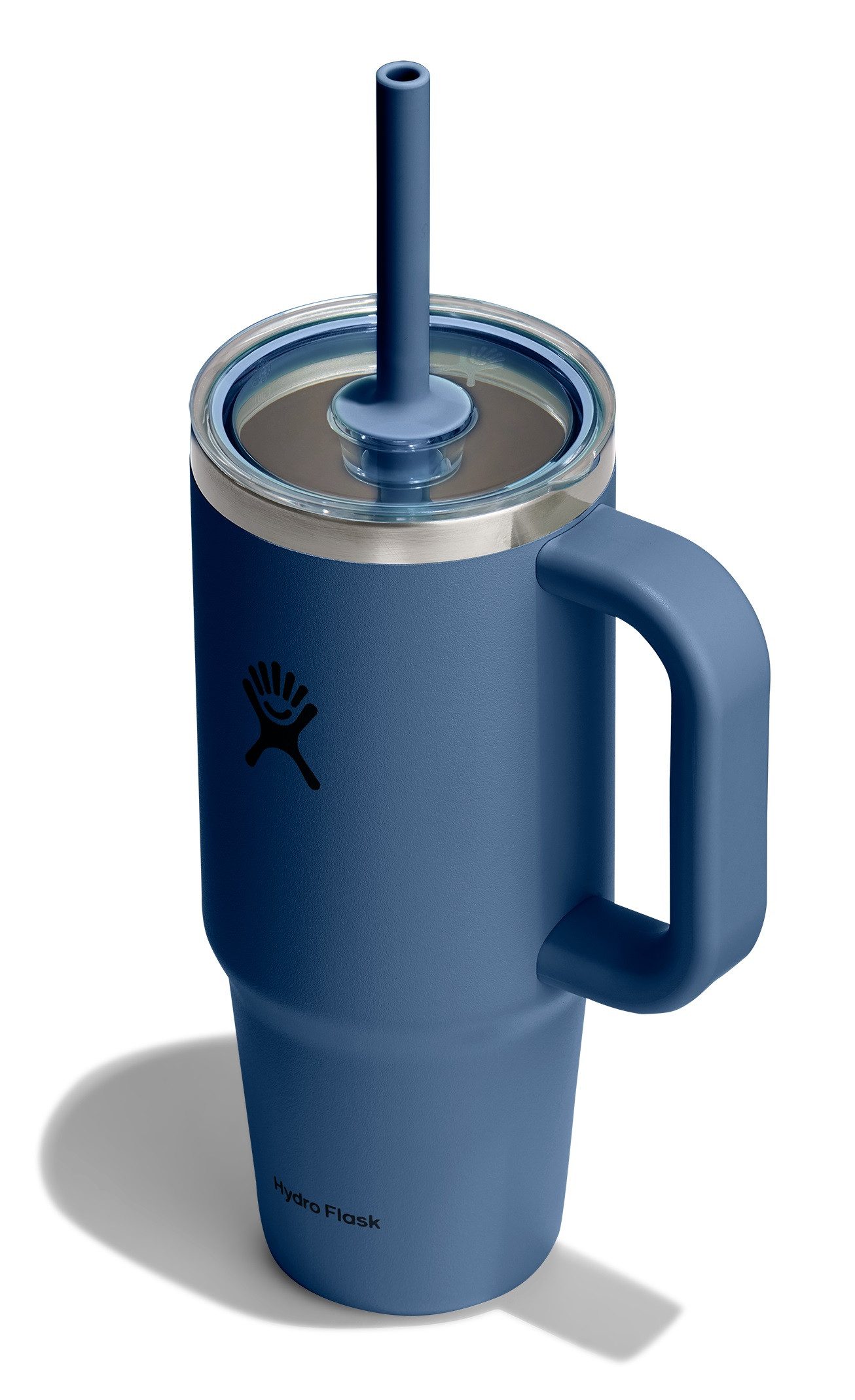 Hydro Flask Thermobecher 24 OZ Travel Tumbler Clear Lid, 710 ml, 1-tlg., Edelstahl, Kompatibel mit Eindrückzubehör der Größe Medium