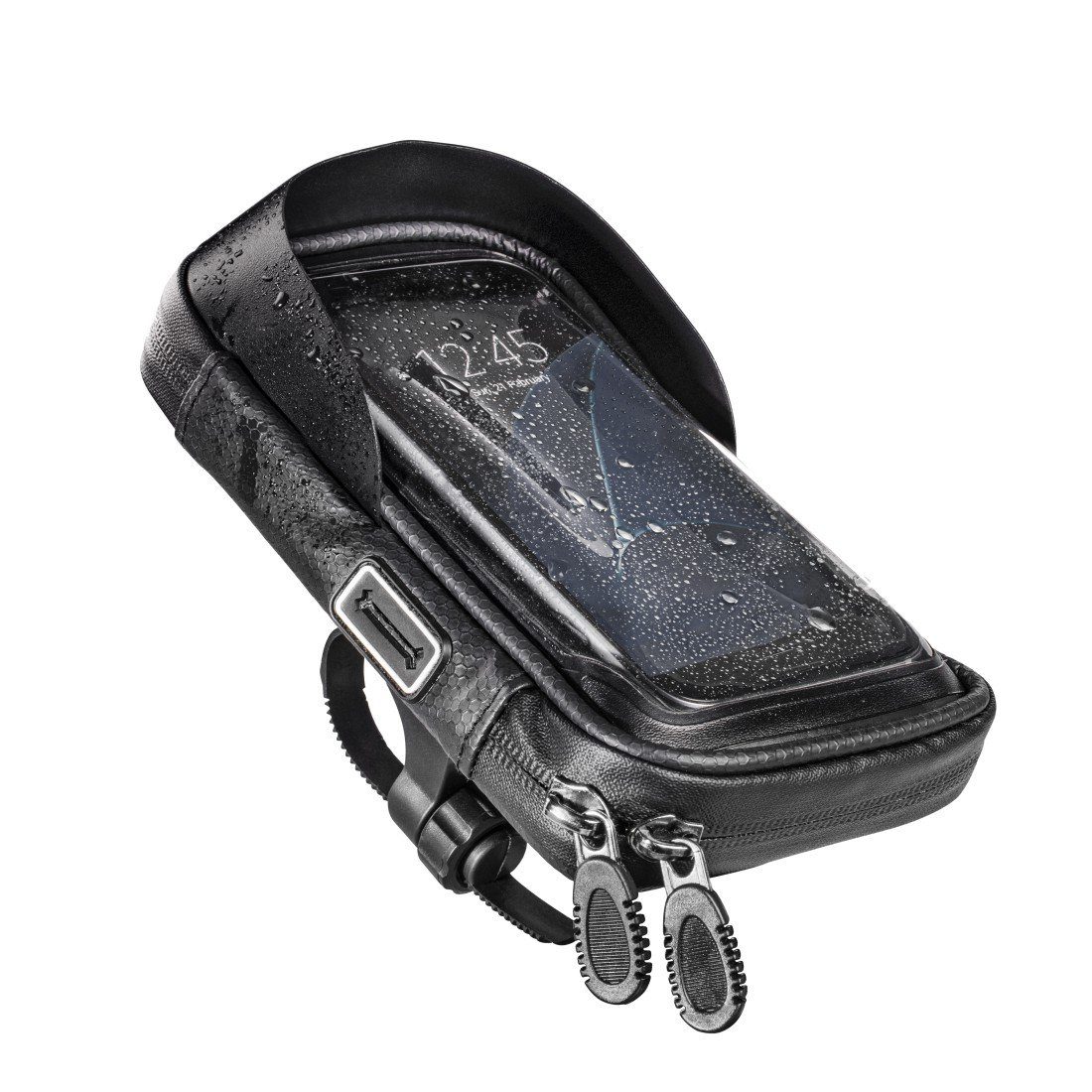 Hama Smartphone-Halterung Handy Fahrrad und Motorradtasche, 360 Grad drehbar, wasserabweisend, (bis 5,5 Zoll)