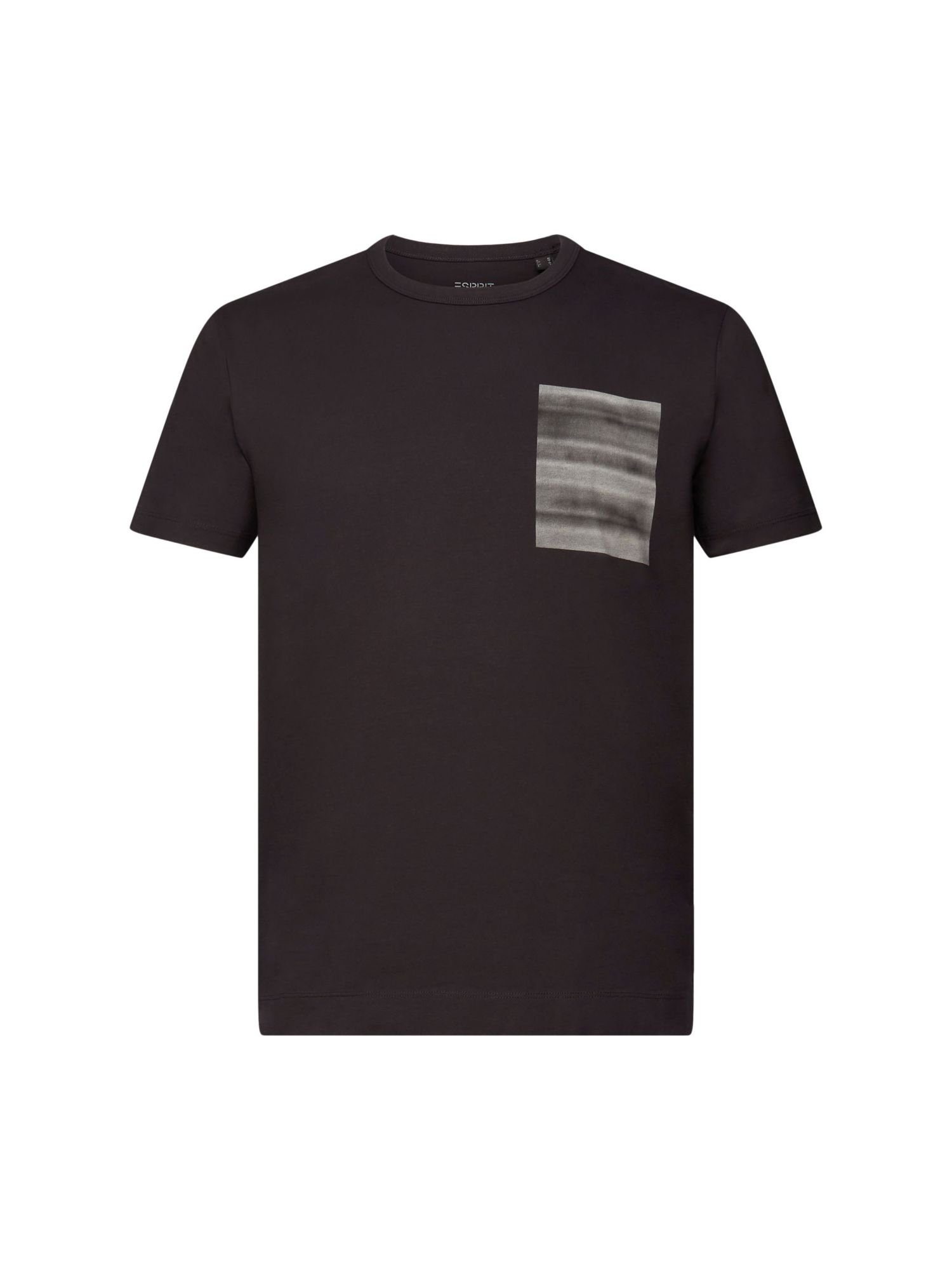 Esprit Collection T-Shirt Rundhals-T-Shirt, 100 % Baumwolle (1-tlg) ANTHRACITE