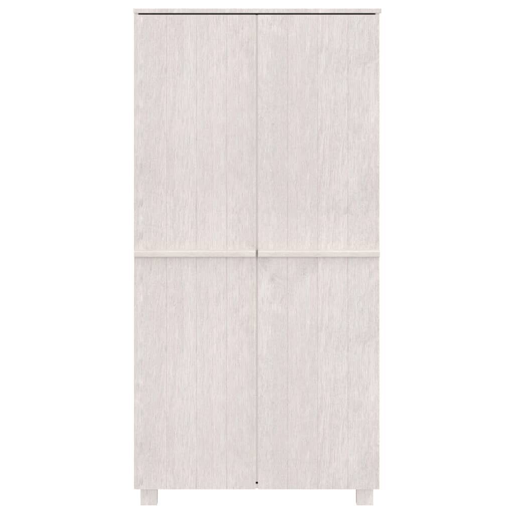 89x50x180 (1-St) cm HAMAR furnicato Weiß Massivholz Kiefer Kleiderschrank