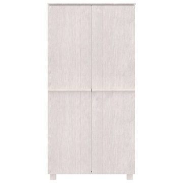 furnicato Kleiderschrank HAMAR Weiß 89x50x180 cm Massivholz Kiefer (1-St)