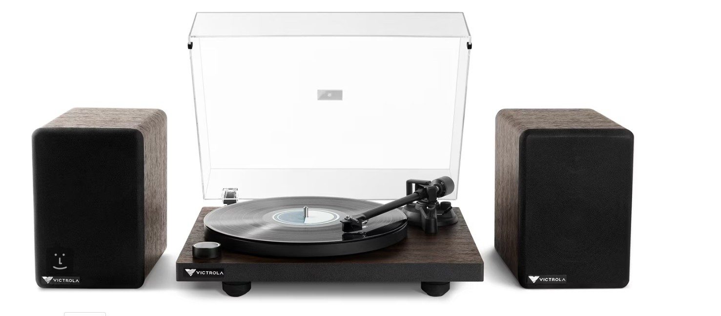Victrola VTTS-1-ESP-INT Hi-Fi Plattenspieler mit Riemenantrieb Plattenspieler