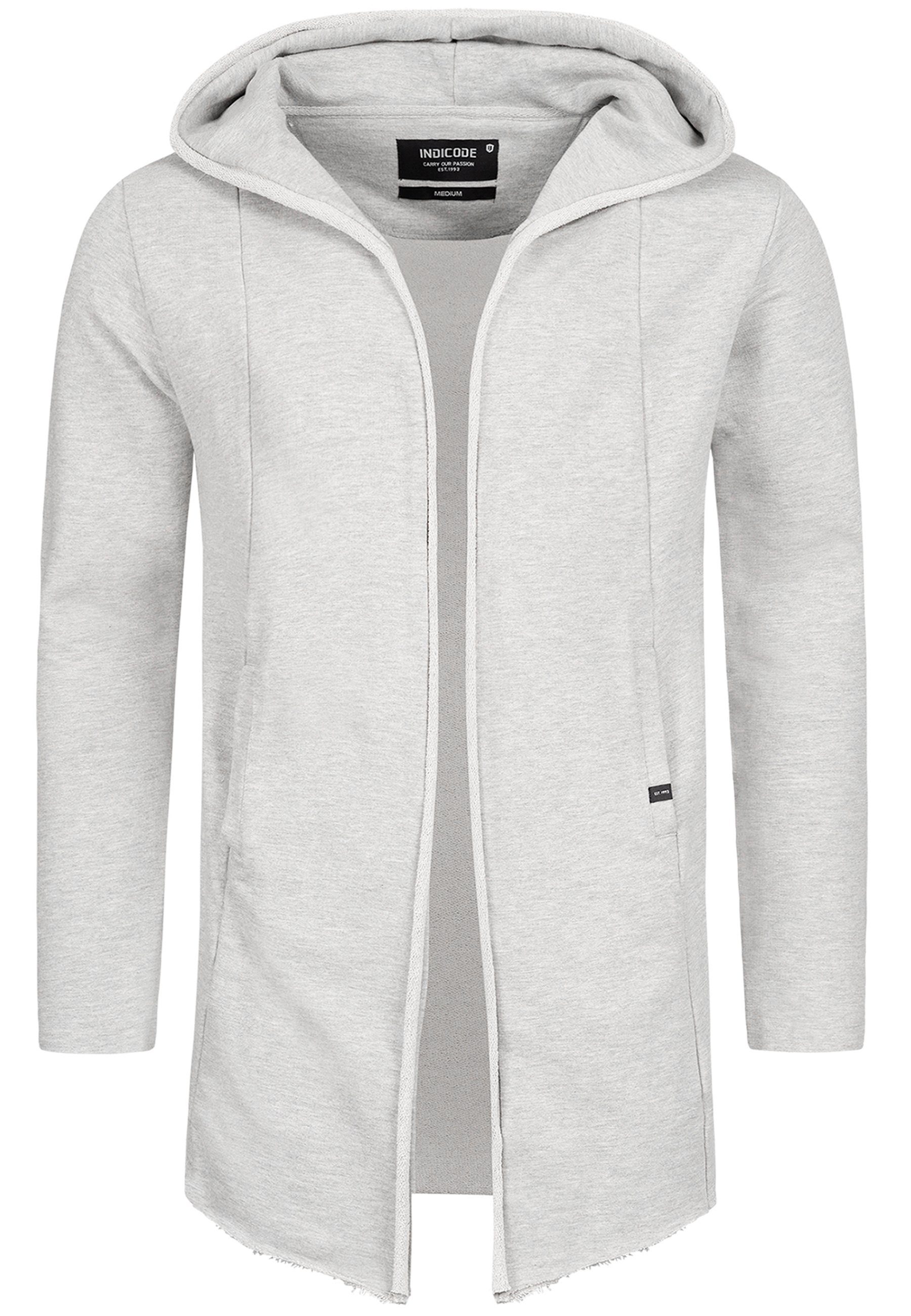 Indicode Kapuzensweatjacke Brekstad Grey Mix Lt