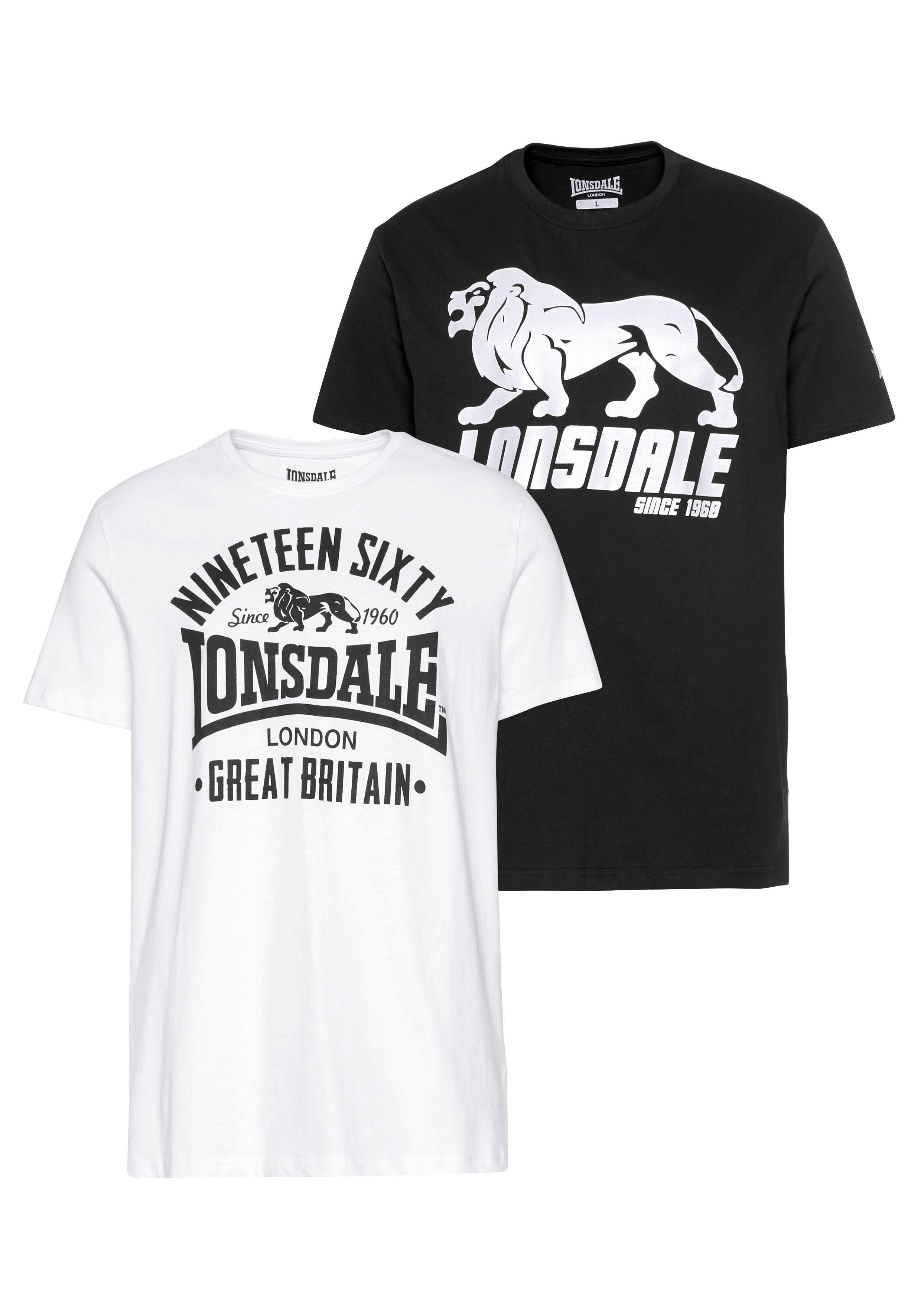 White/Black BYLCHAN T-Shirt 2er-Pack) (Packung, Lonsdale