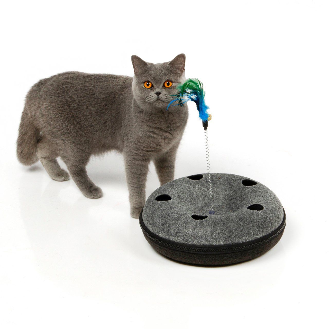 Canadian Cat Company Tier-Aktivitätsspiel Katzenspielzeug Sputnik, Futterspielzeug für Katzen, ca. 30 x 30 x 40 cm