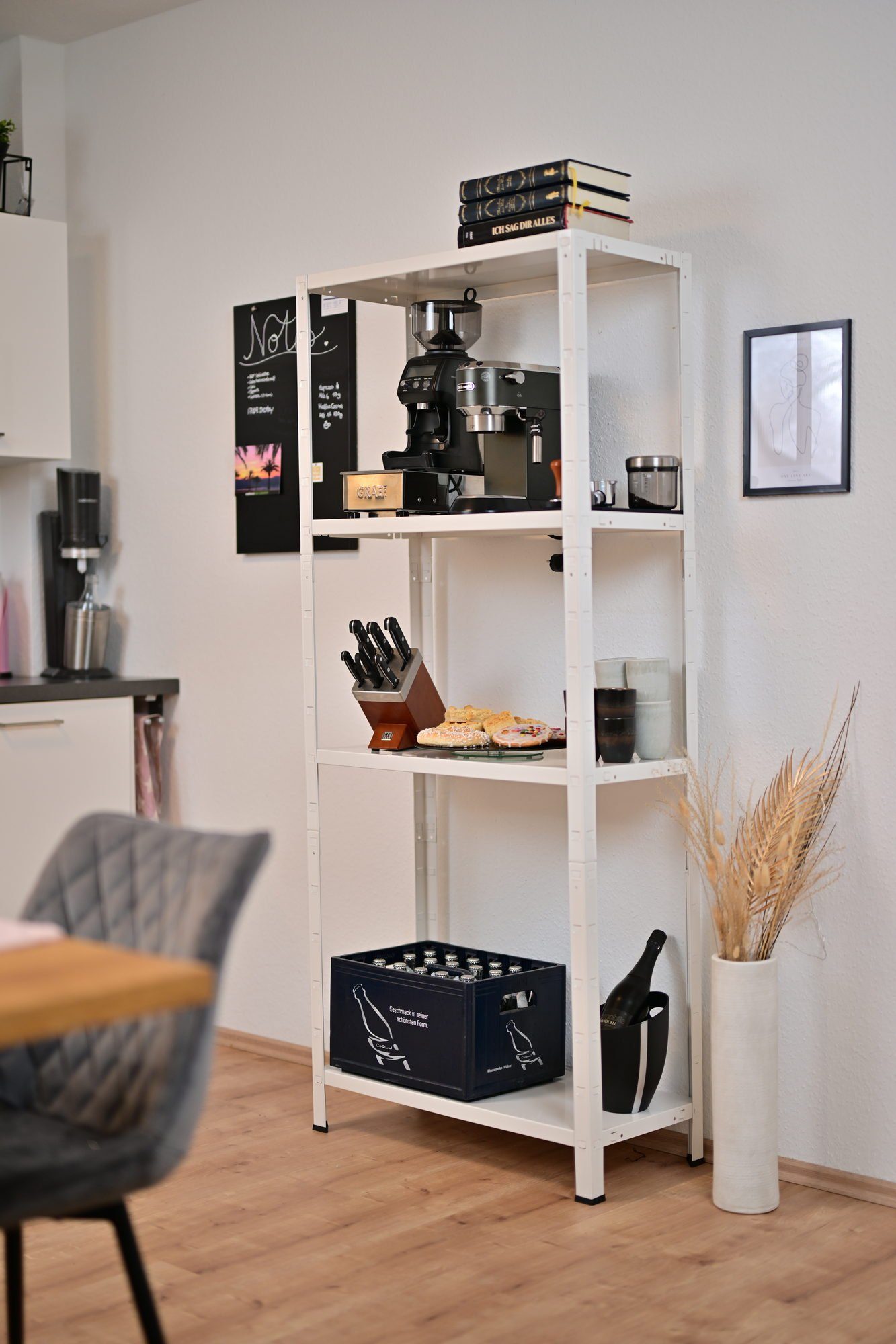 SCHULTE Regalwelt Steckregal mit 4 PowerMAX Fachböden, 65 kg Tragkraft, 180x60x40 cm (HxBxT)