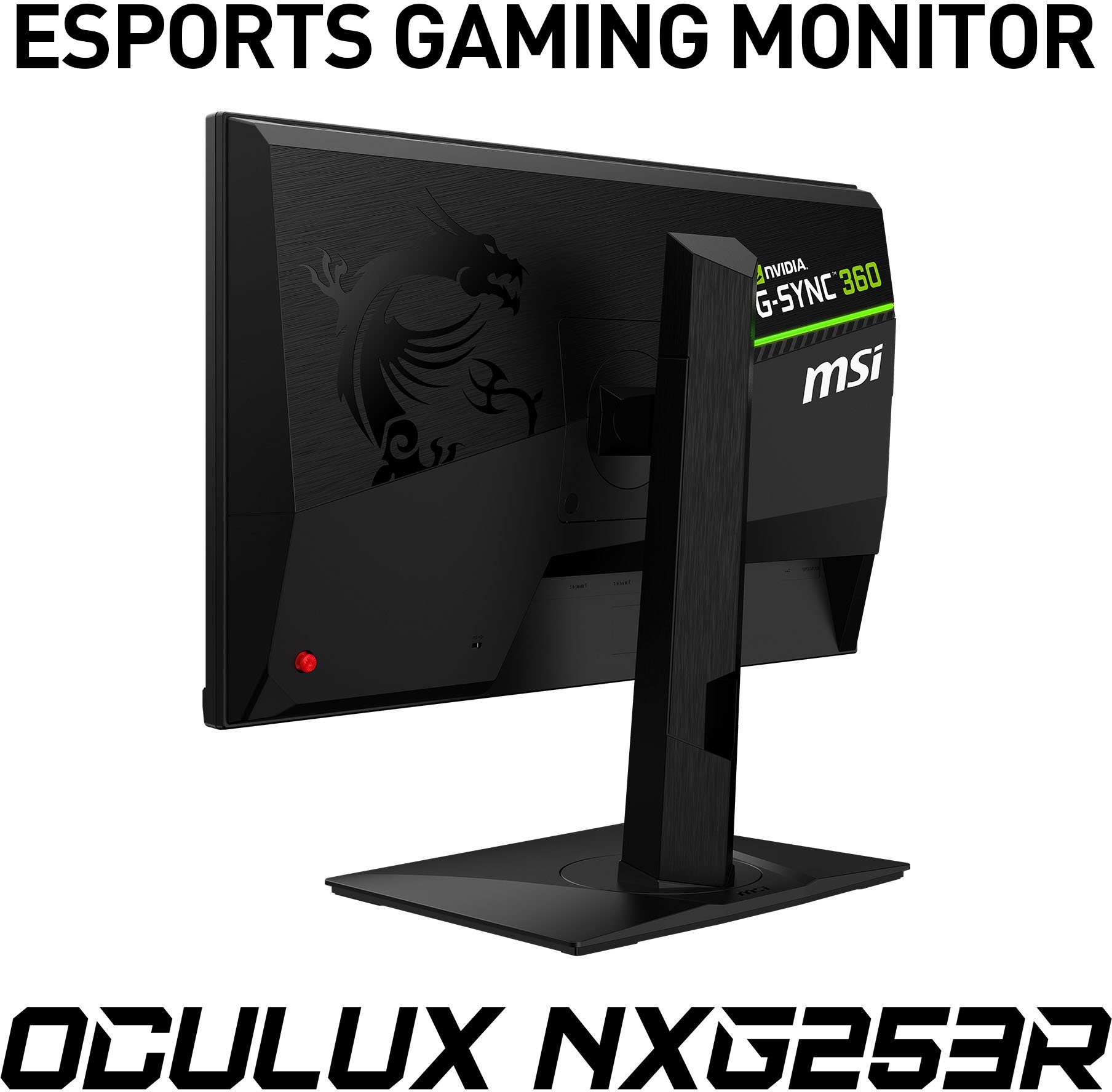 E-Sports Gaming-LED-Monitor Rapid ms Reaktionszeit, ", HD, höhenverstellbar, 1080 IPS, 1 MSI Hz, (62,2 px, Full 1920 Oculux cm/25 Jahre x Herstellergarantie) NXG253R 3 360