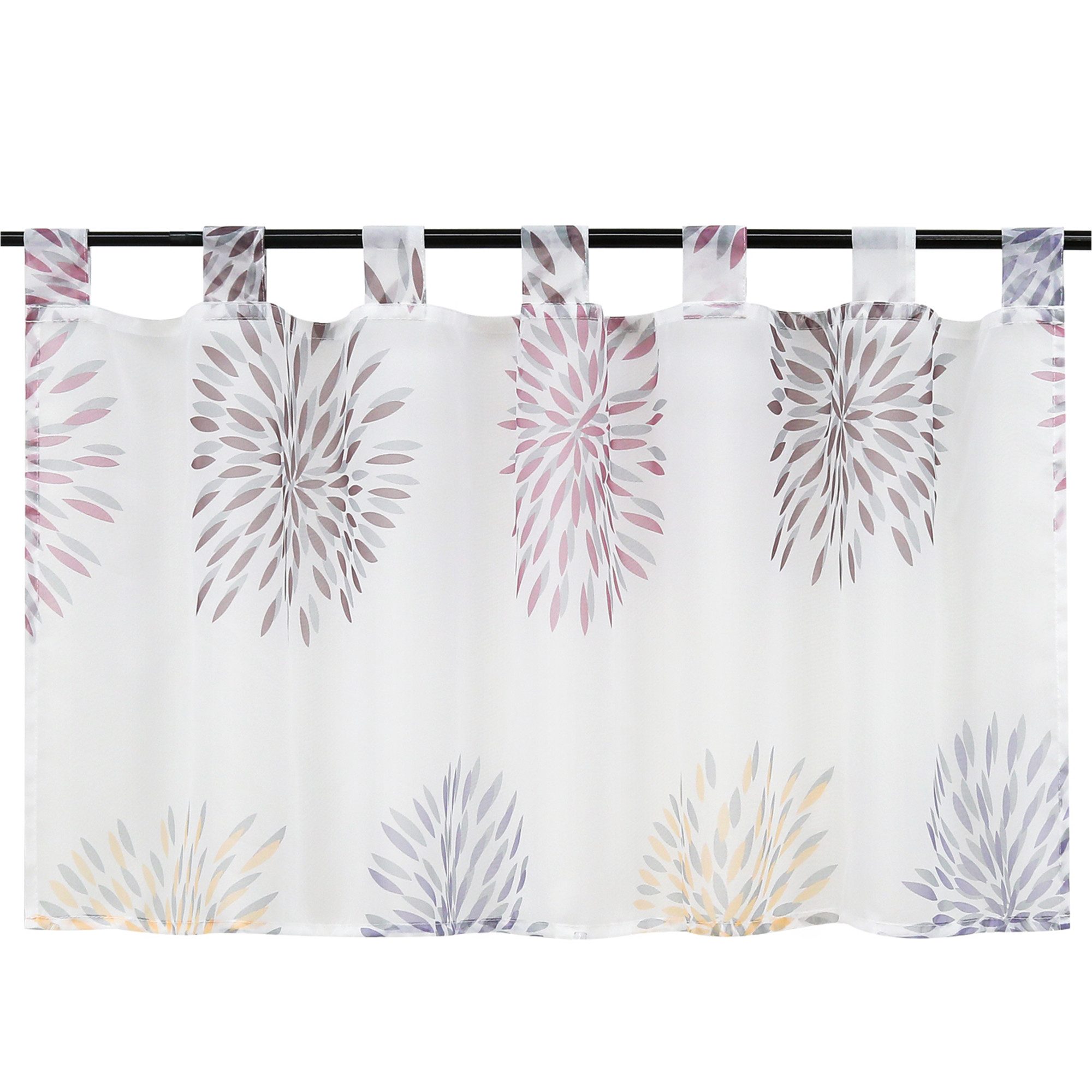 Joyswahl Scheibengardine Alessa, Schlaufen, Kurzstore mit Kreis Motiv günstig online kaufen