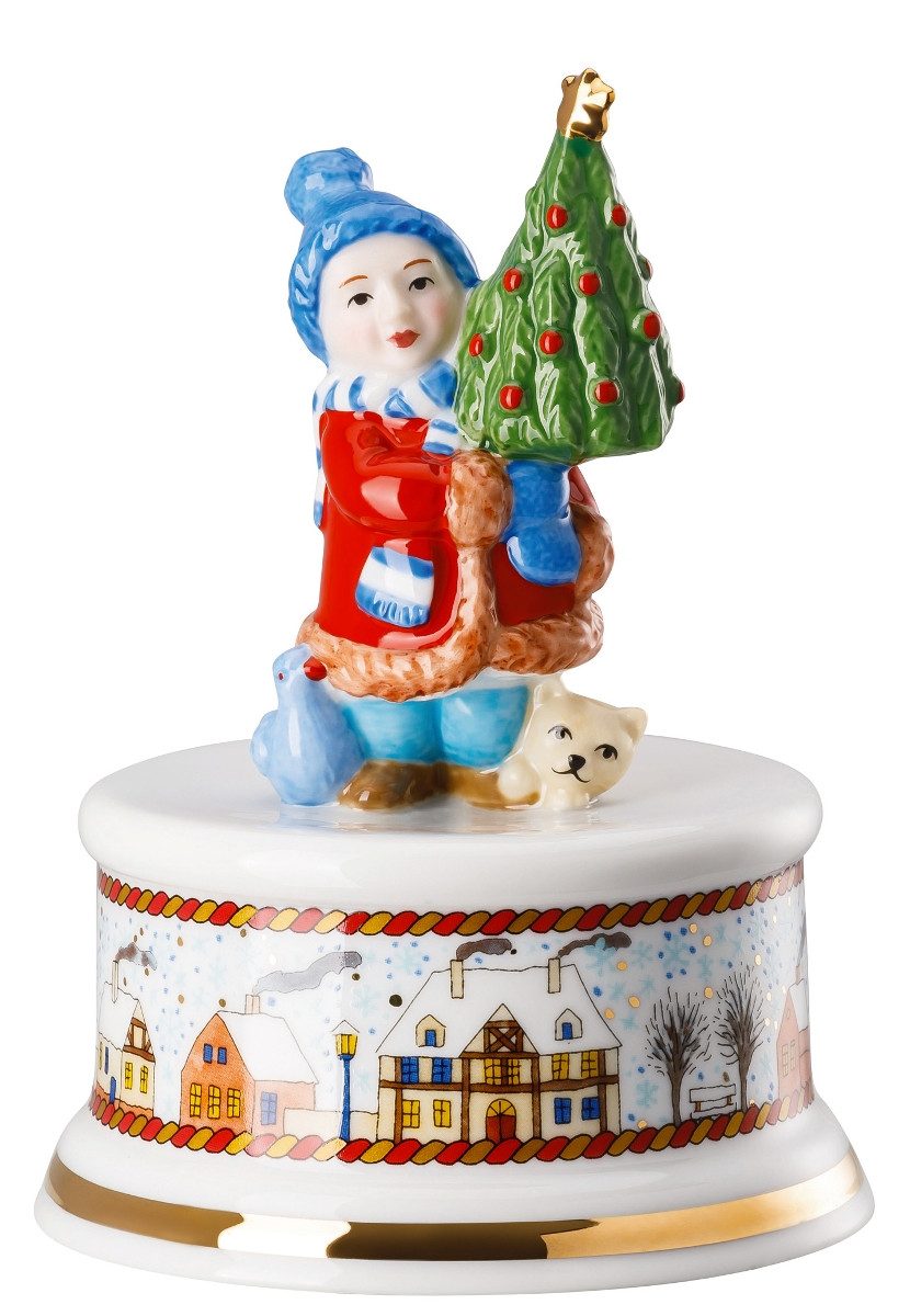 Hutschenreuther Weihnachtsfigur Weihnachtsmarkt Spieluhr klein