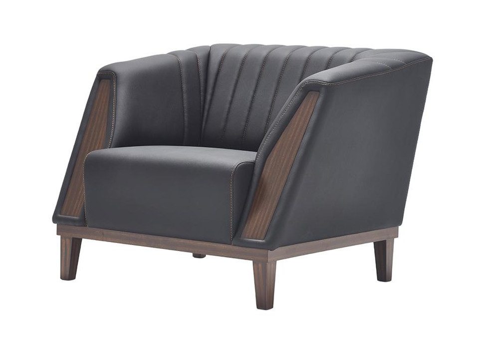 JVmoebel Loungesessel Eleganter Ledersessel mit weichen Polstern für Büro und Zuhause (1-St., Sessel), Made in Europa