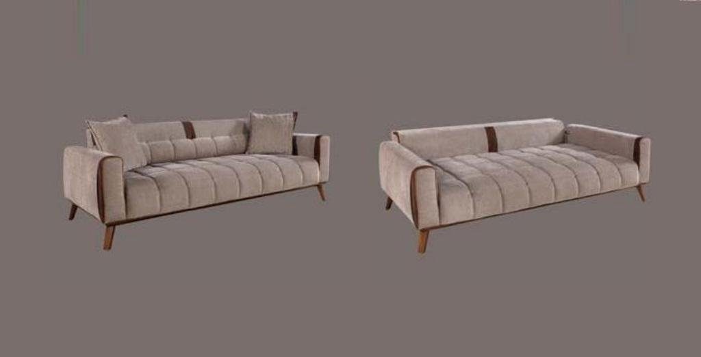 JVmoebel Sofa Braune Sofagarnitur 3+3+1 Couch Sofas Möbel, Polster Europe Garnitur Sitz in Made