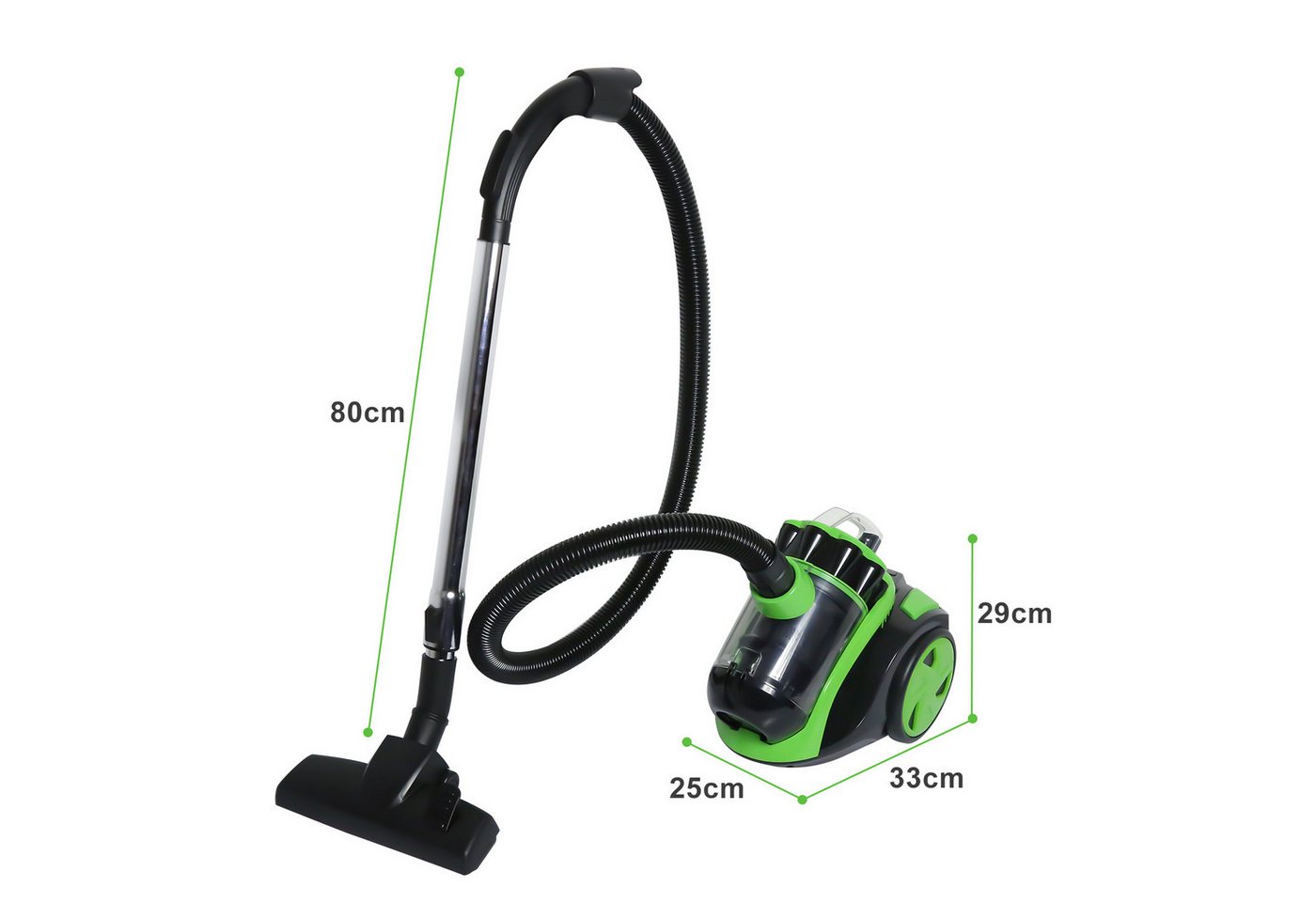 Thumbnail - Clanmacy Bodenstaubsauger Staubsauger ohne Beutel,3L Staubbehälter,Effizienter HEPA-Filter,Grün, 899 W, Moderne beutello...