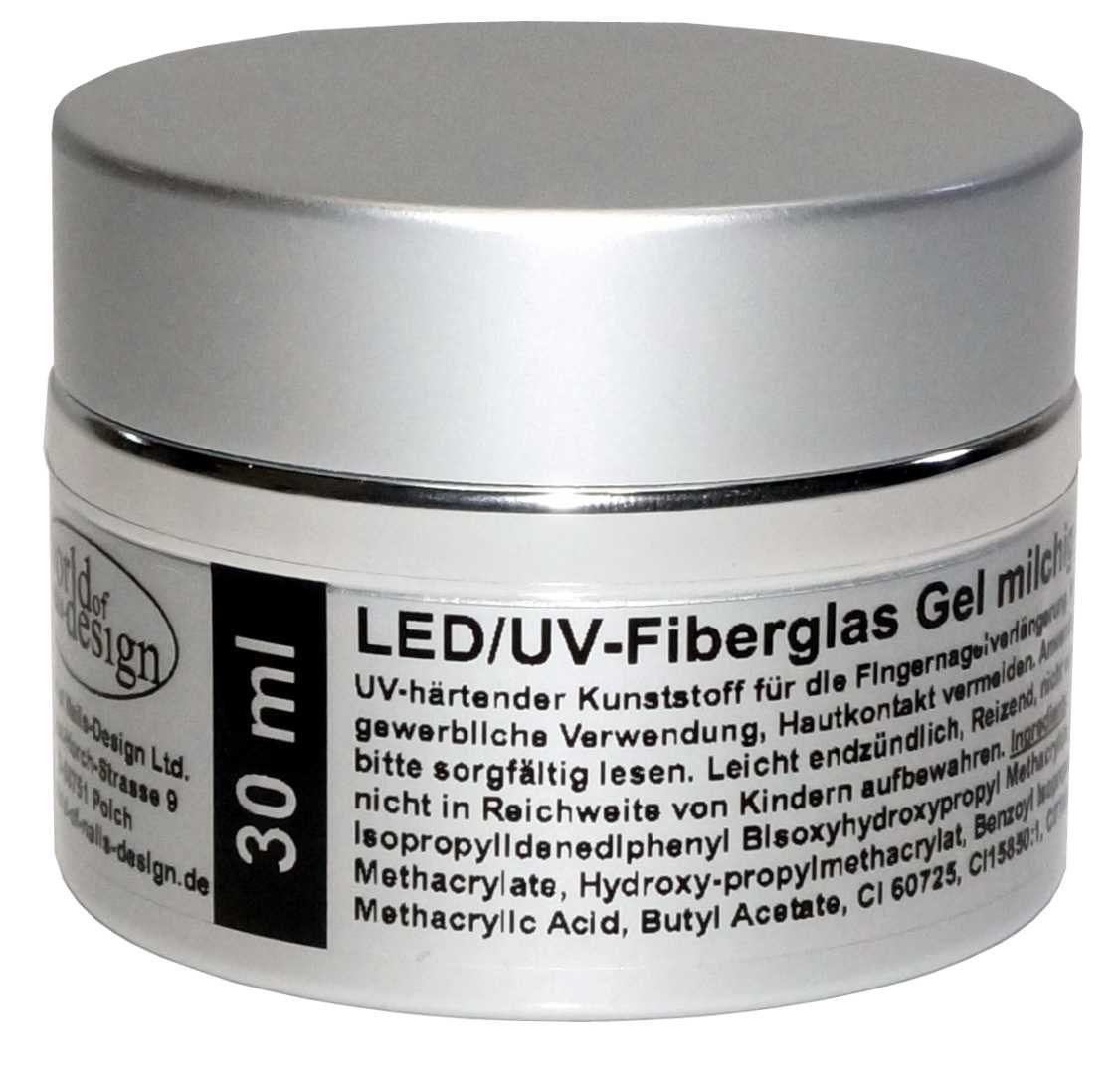 UV-Gel LED/UV-Gel Fiberglas milky rosé 30 ml natürlich glänzend 1-Phasen
