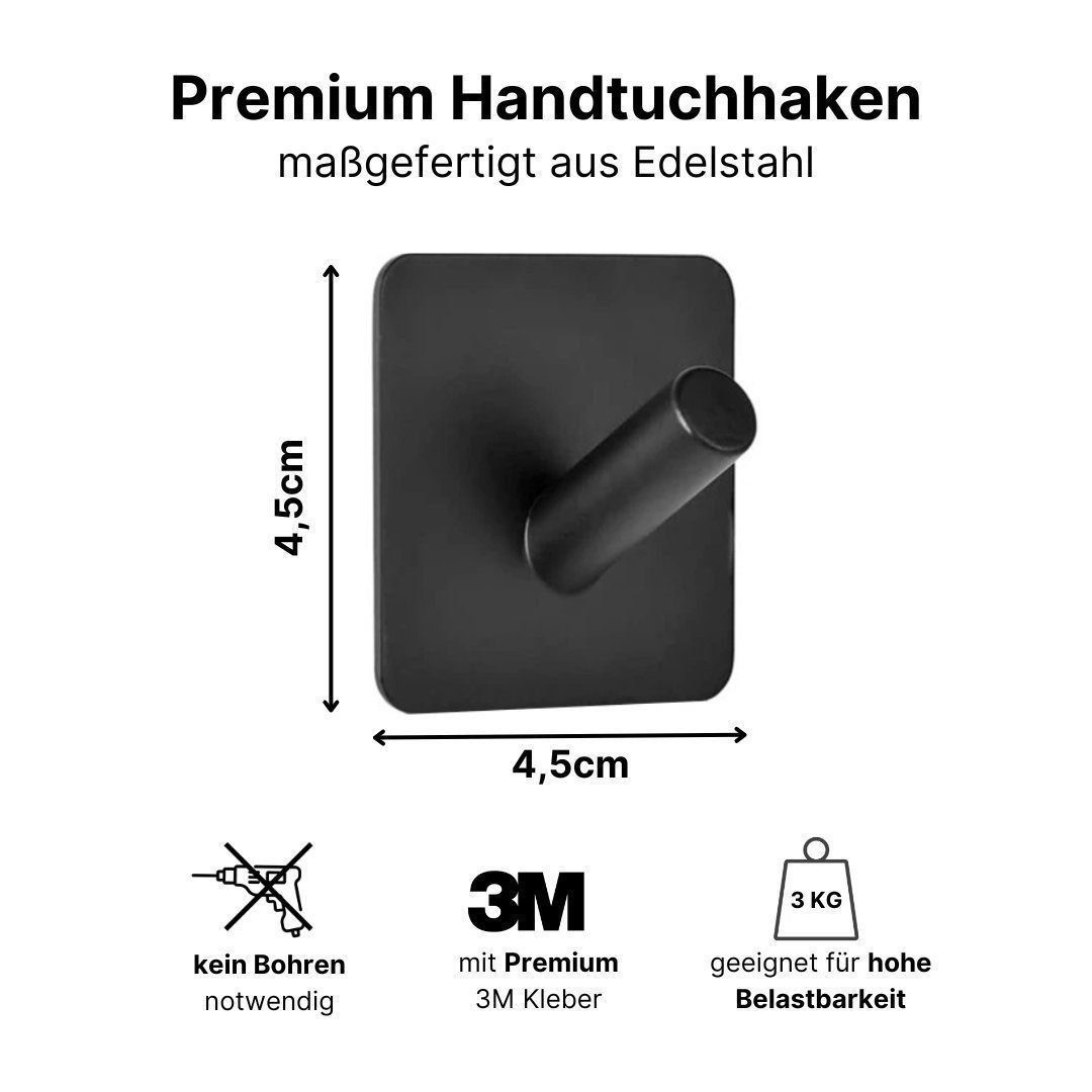 LIVINA HOME Handtuchhaken Haken selbstklebend Bad und Küche, Handtuchhalter, Badezimmer, Bad, Küche, Türen, Kleiderschrank, Wand, Dusche, (1-St), Kleiderhaken ohne Bohren