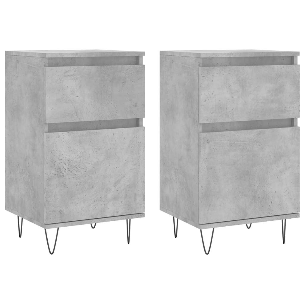 vidaXL Sideboard Sideboards 2 Stk. Betongrau günstig online kaufen