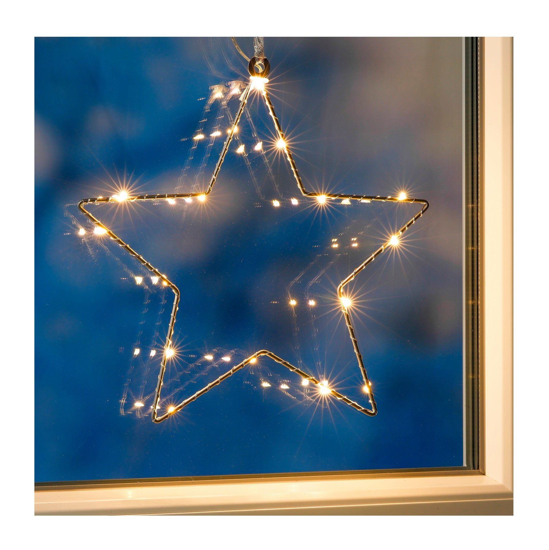 GartenHero LED Stern LED Weihnachtsstern Fenstersilhouette Leuchtbild Fenst günstig online kaufen