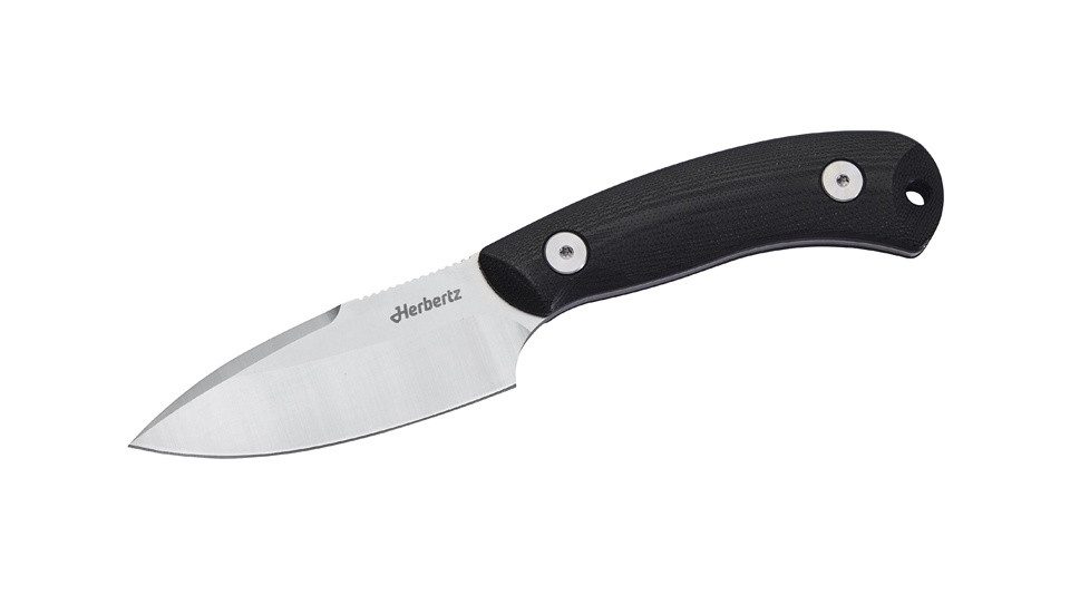 Herbertz Universalmesser Herbertz Gürtelmesser, D2 Stahl, rostfrei, G10 Griffschalen, Scheide, (1 St), Scheide inklusive