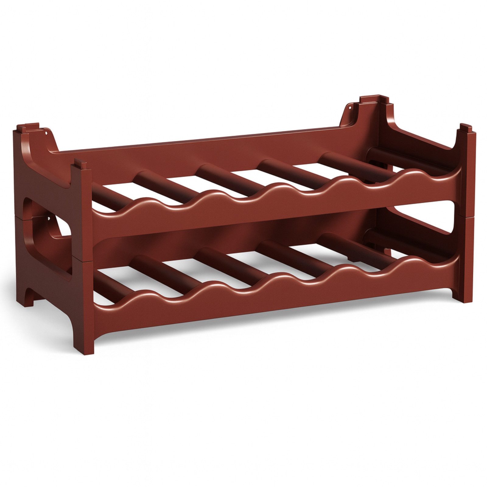 BURI Flaschenregal Weinregal stapelbar Flaschenregal Braun erweiterbar Wein Regal