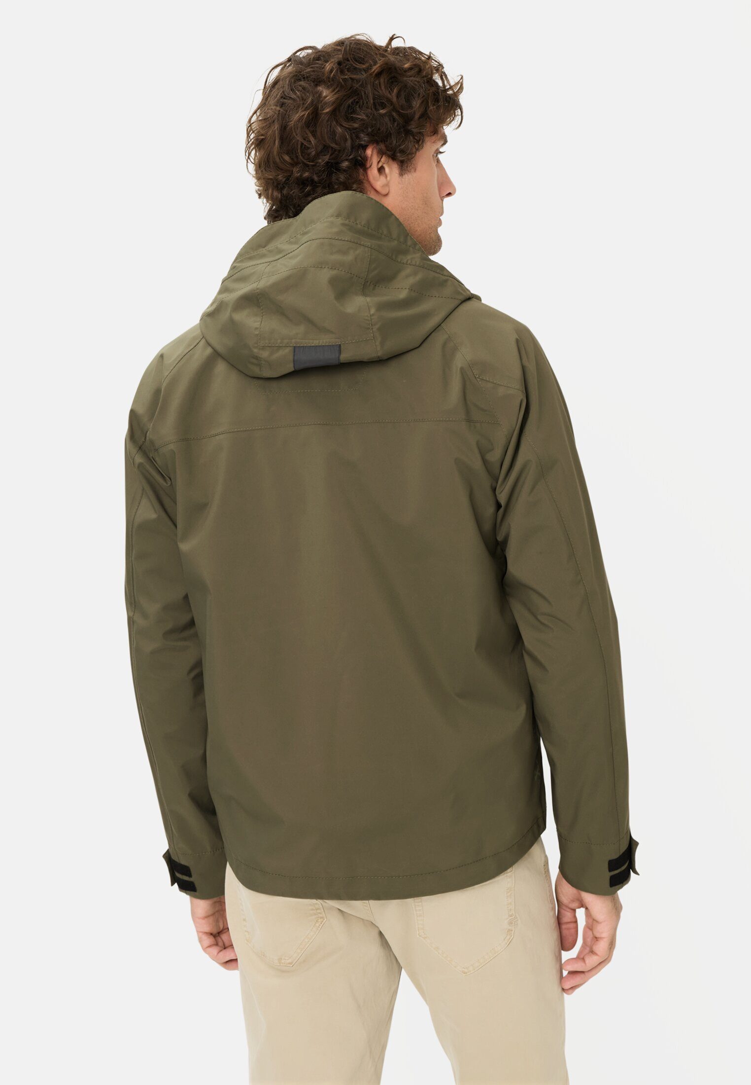 camel active Funktionsjacke mit Kapuze Langarm Markenlabel