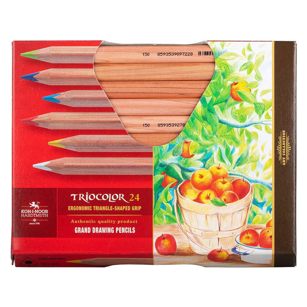 KOH-I-NOOR Buntstift KOH Buntstifte Natur Triocolor Jumbo Künstlerfarbstifte 24er