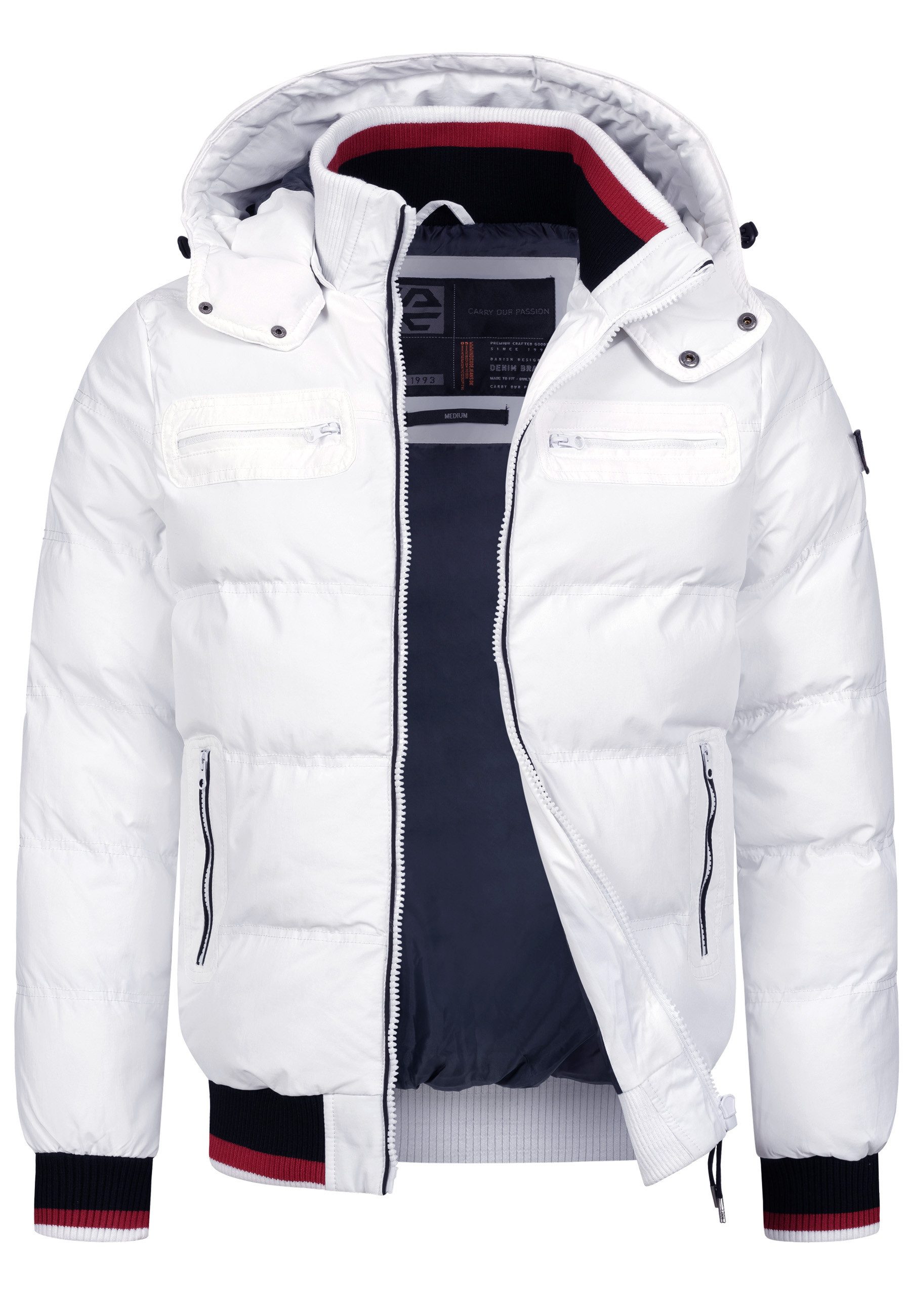 Indicode Winterjacke Marlon mit sportlichem Rippstrickbündchen