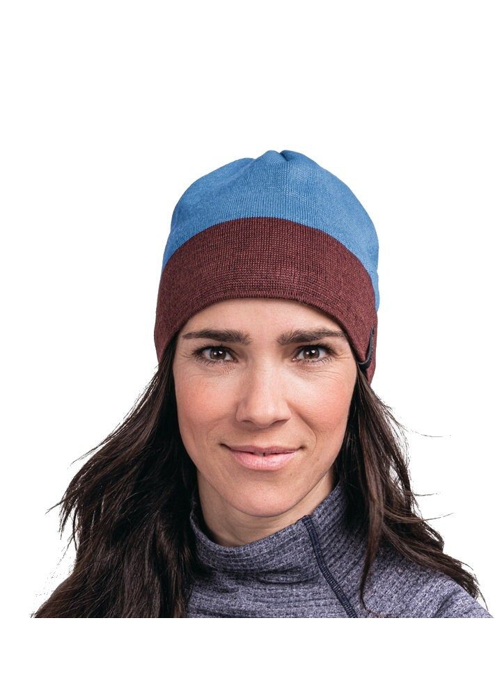 Schöffel Beanie Schattwald Knitted Hat - blau/weinrot