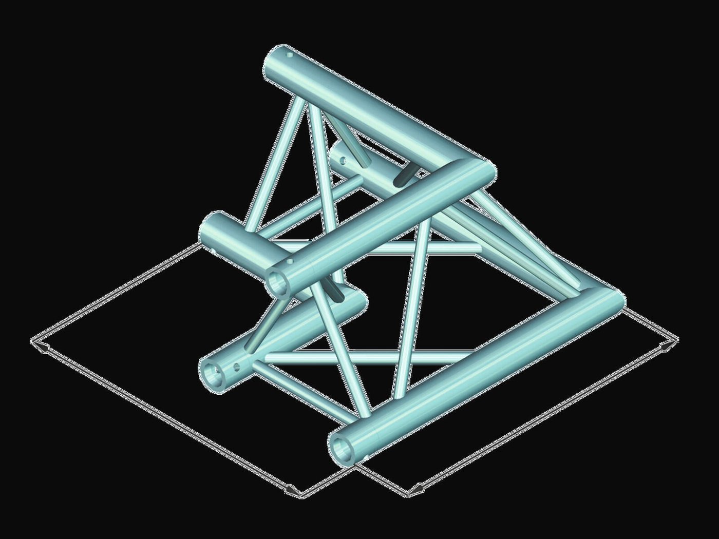 Thumbnail - Alutruss Rahmentraverse ALUTRUSS DECOLOCK DQ3-PAC21 2-Weg Ecke 90°