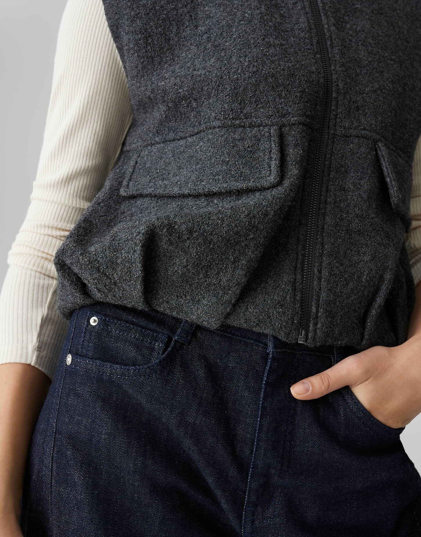 OPUS Anzugweste WOMAYA Regular im Wollmix