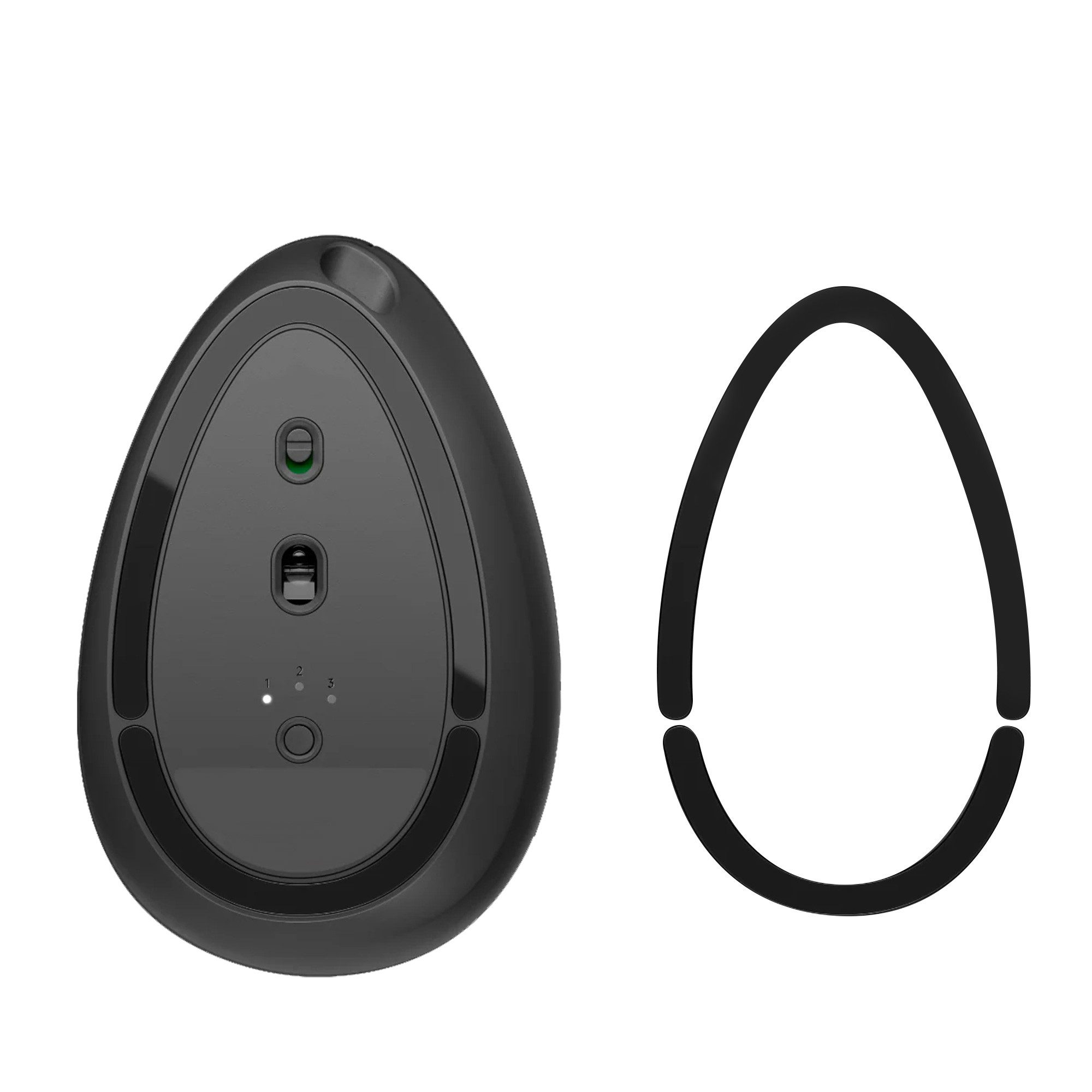 kwmobile Mauskabel-Halterung Mouse Feet Sticker für Logitech MX Vertical, (1-tlg., Ersatz Glider Mausfüße passgenau - Glides in Schwarz)