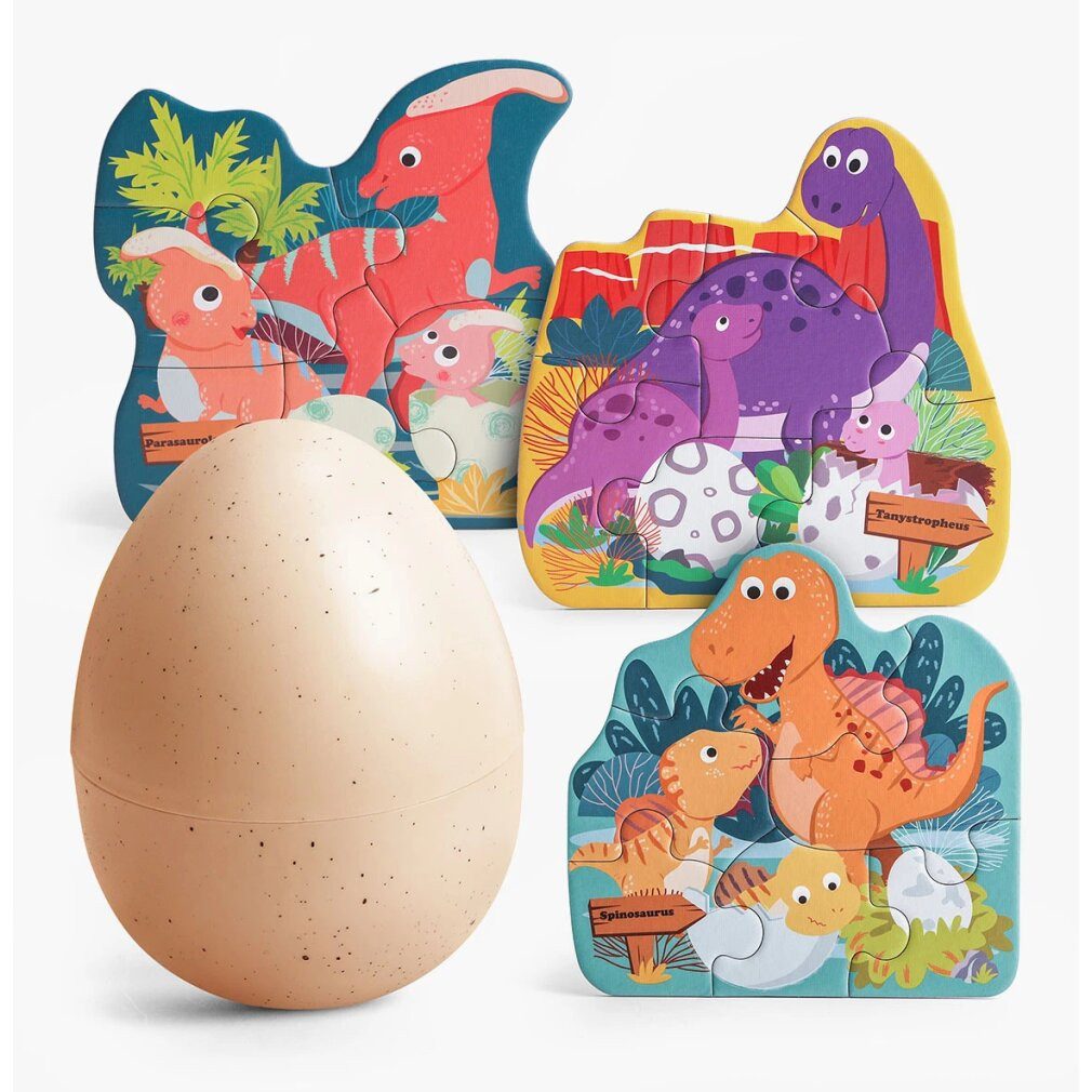 Topbright Puzzle TOP BRIGHT Puzzle Dinosaurier-Ei 3x6 Teile, Puzzleteile