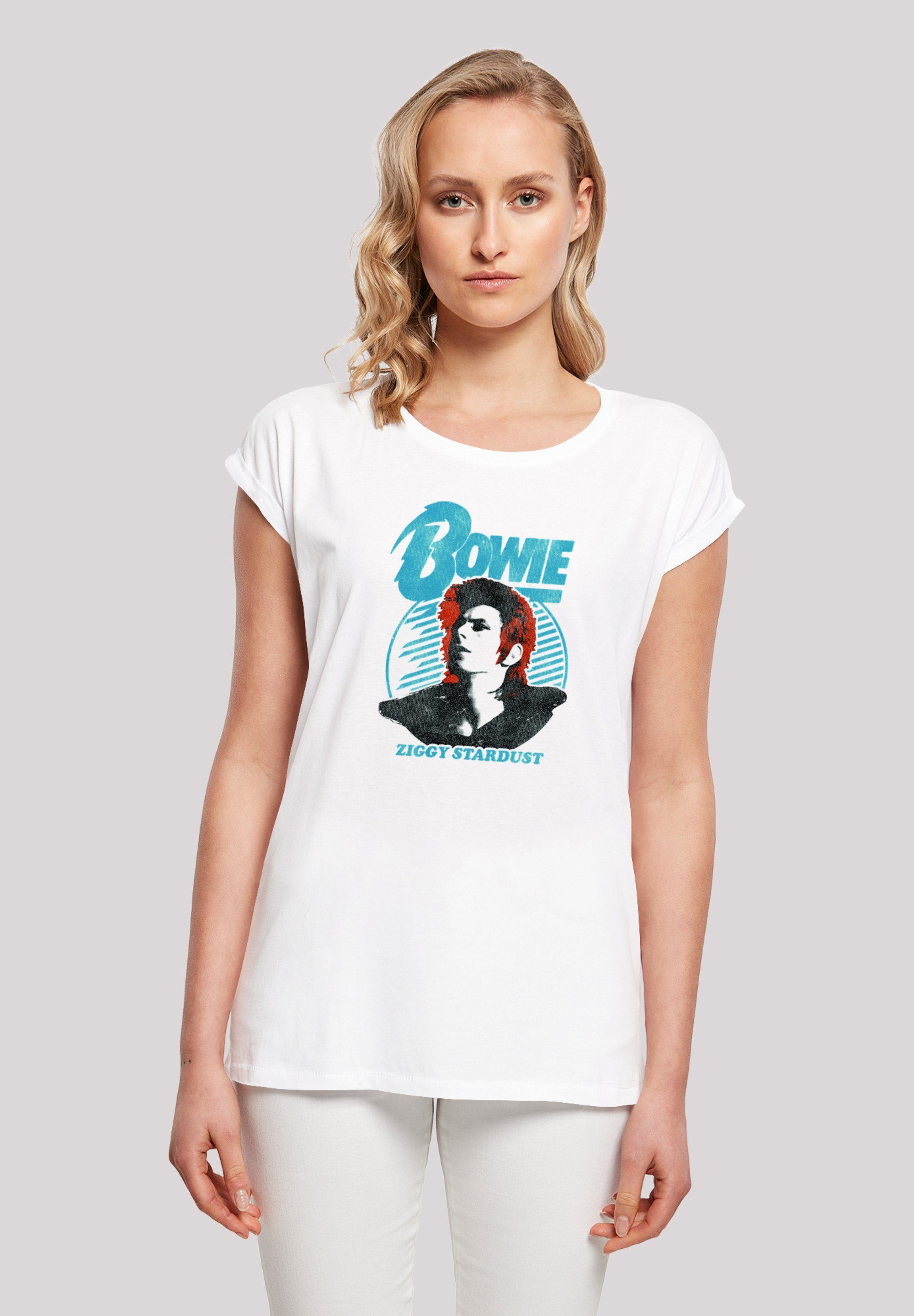 Damen Shirts F4NT4STIC T-Shirt Extended Shoulder T-Shirt 'David Bowie Ziggy Stardust'