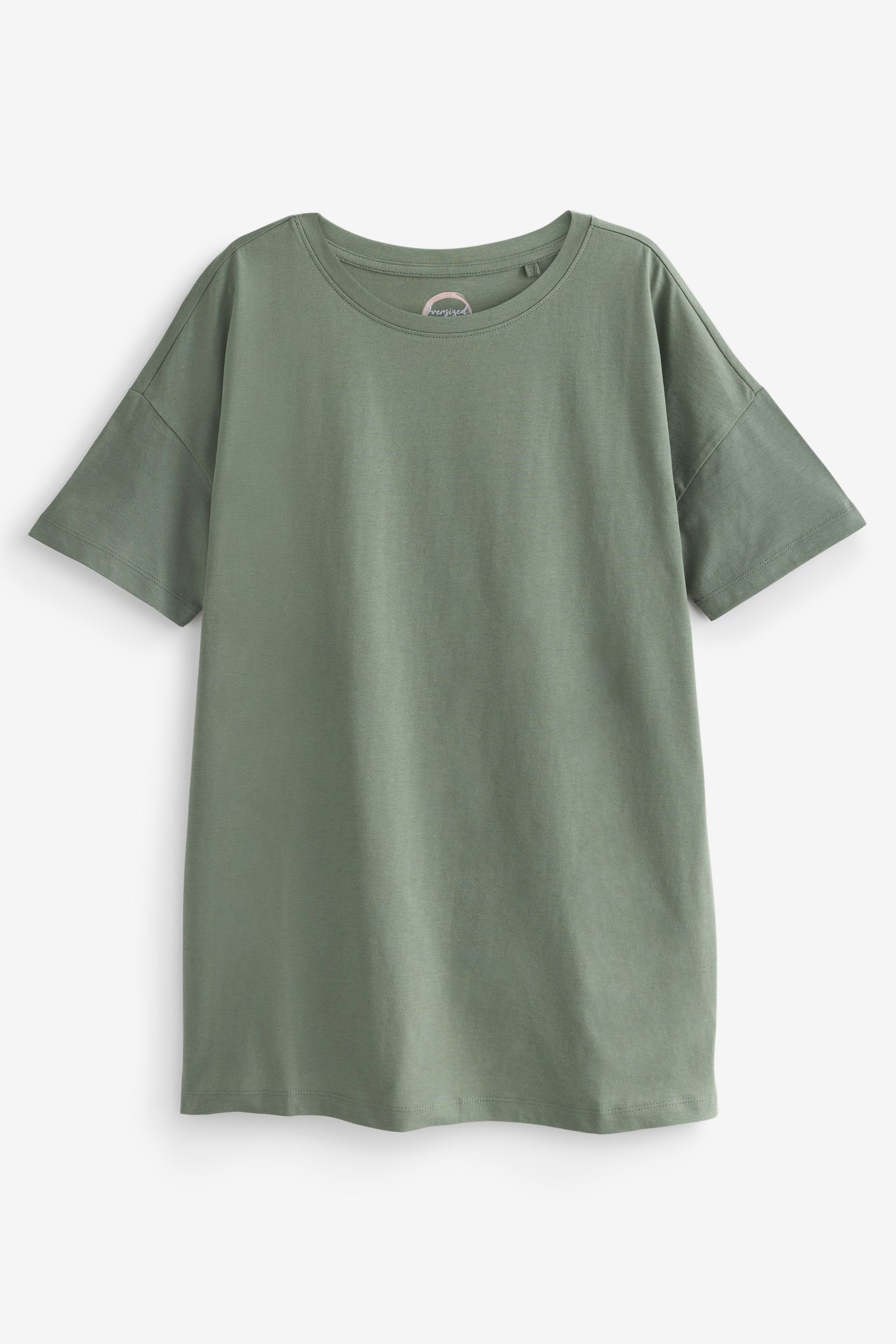 Next T-Shirt Oversize-T-Shirt (1-tlg) Khaki Green