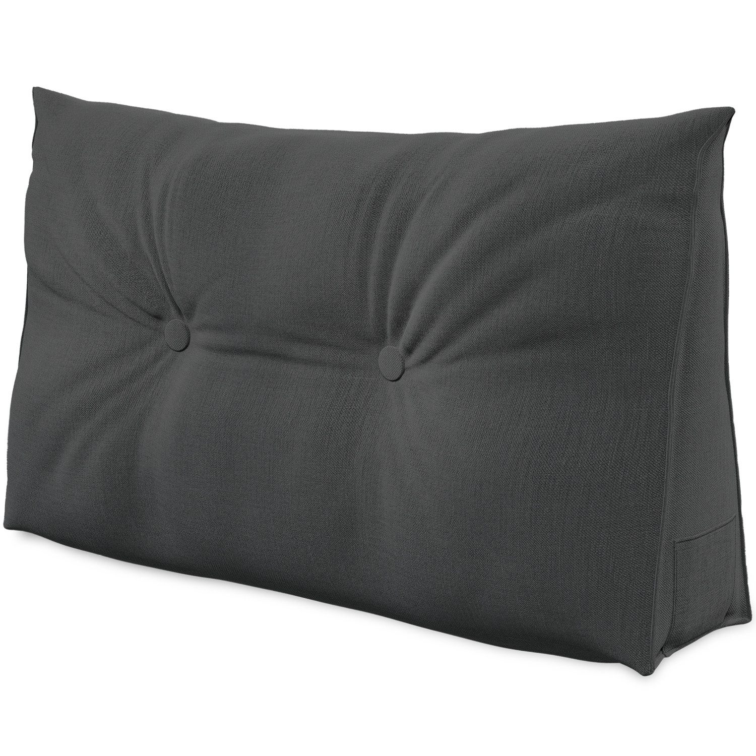 ELONEO Rückenkissen Keilkissen für Bett und Sofa, Lesekissen mit praktischem Seitenfach, 1-tlg., mit praktischem Seitenfach, Lesekissen, mit waschbarem Bezug