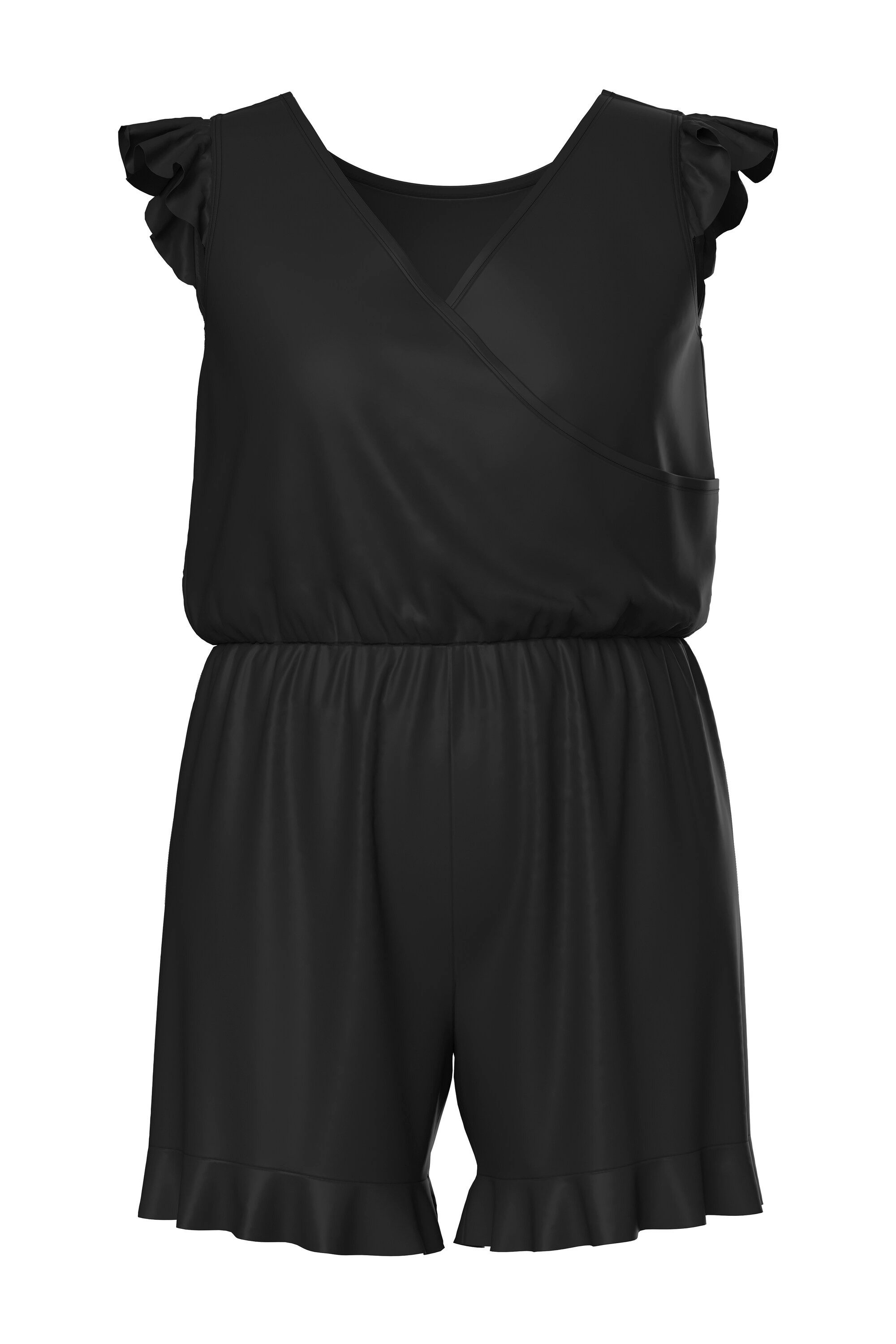 Ulla Popken Badekleid Badekleid Softcups Shorts Flügelärmel