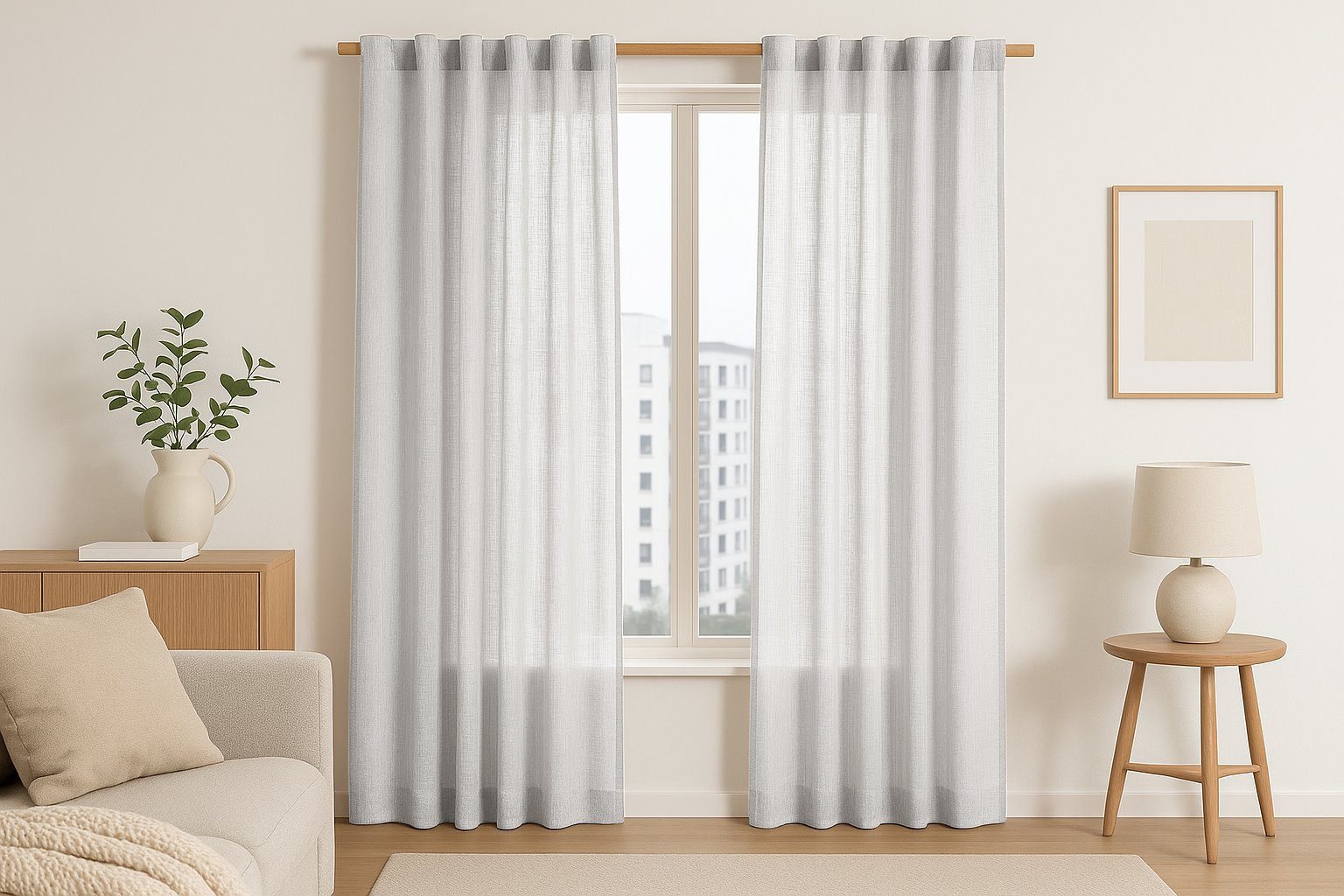 Restilo Gardine Gardine Stangendurchzug Vorhang Viskose günstig online kaufen
