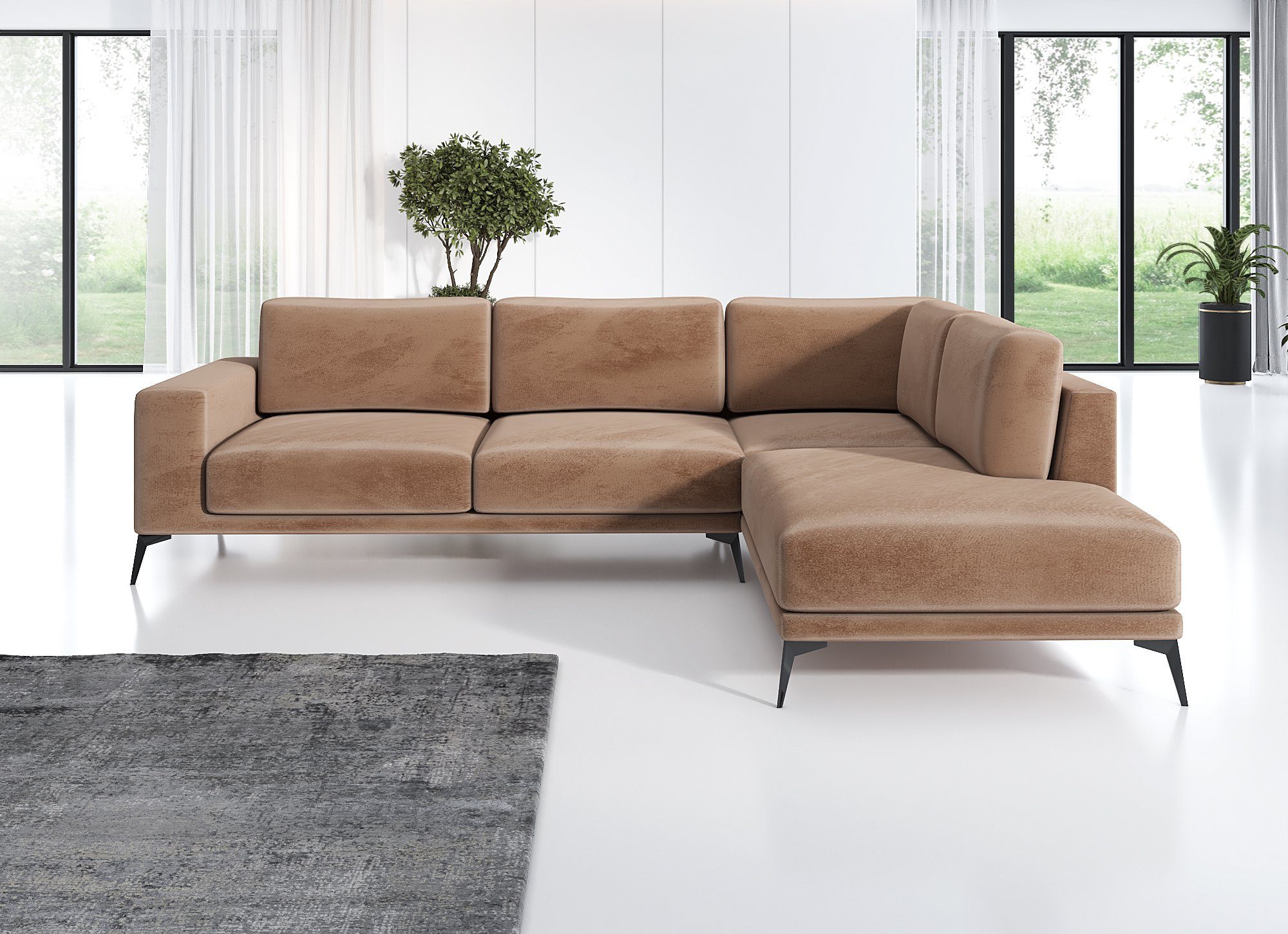 Ecksofa A&J MöbelLand ZORANO GmbH 3 Tabak