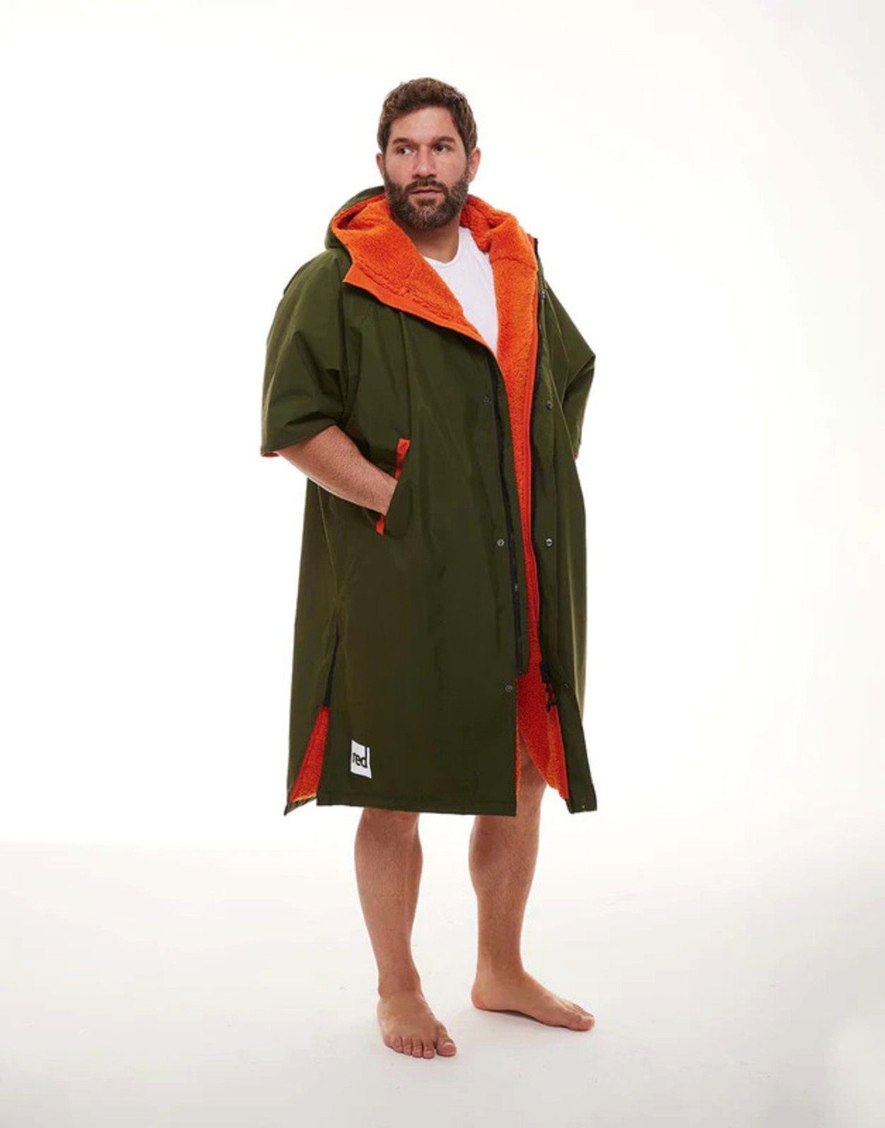 Red Paddle Badeponcho Red Paddle Umkleidemantel Pro Change Robe Evo SS, Polyester parker green