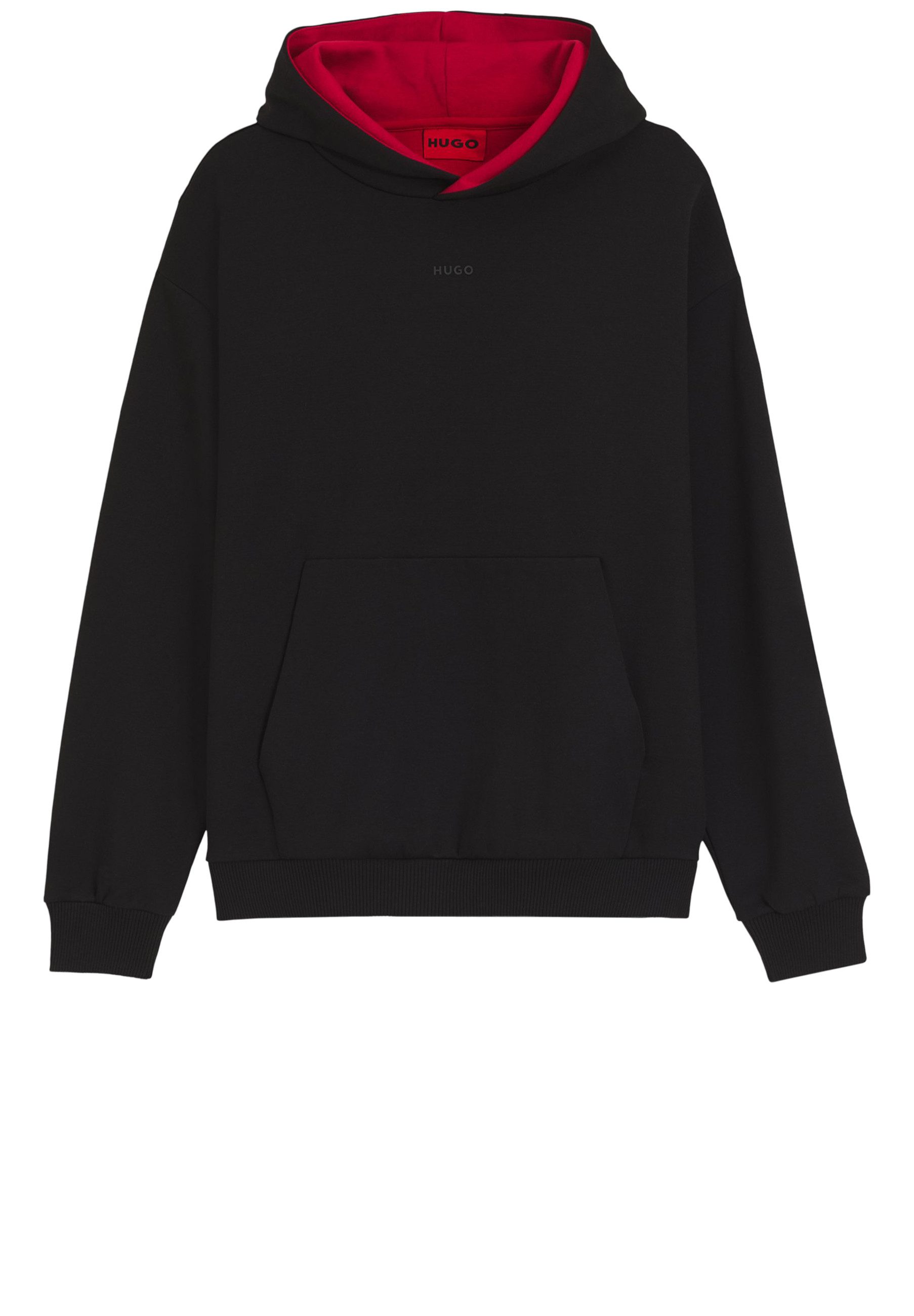 HUGO Hoodie Daneony mit kontrastierendem Innenfutter (1-tlg)