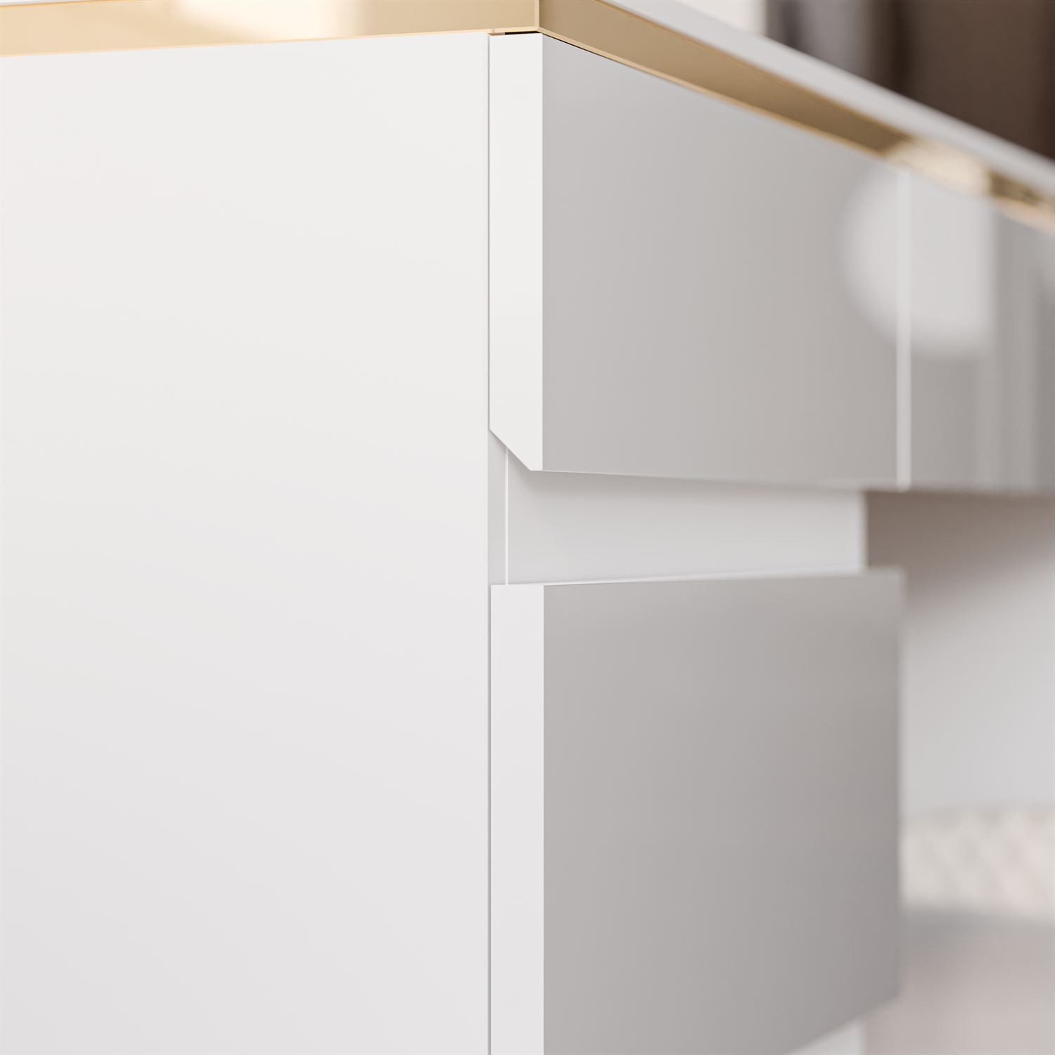 Lookway Schreibtisch AURORA mit Schubladen und Dekorative Umrandung, Breite: 120 cm