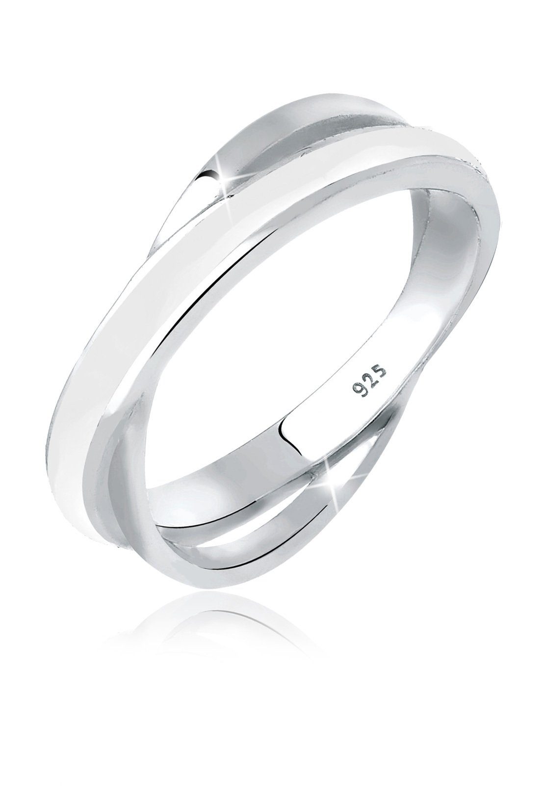 Fingerring Wickelring Emaille 925 Silber