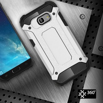 FITSU Handyhülle Outdoor Hülle für Samsung Galaxy A5 2017 Silber 5,2 Zoll, Robuste Handyhülle Outdoor Case stabile Schutzhülle mit Eckenschutz