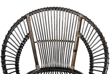 Junado® Esszimmerstuhl Genua, Rattanstuhl, mit Sitzkissen, in geflochtenem Retro-Design