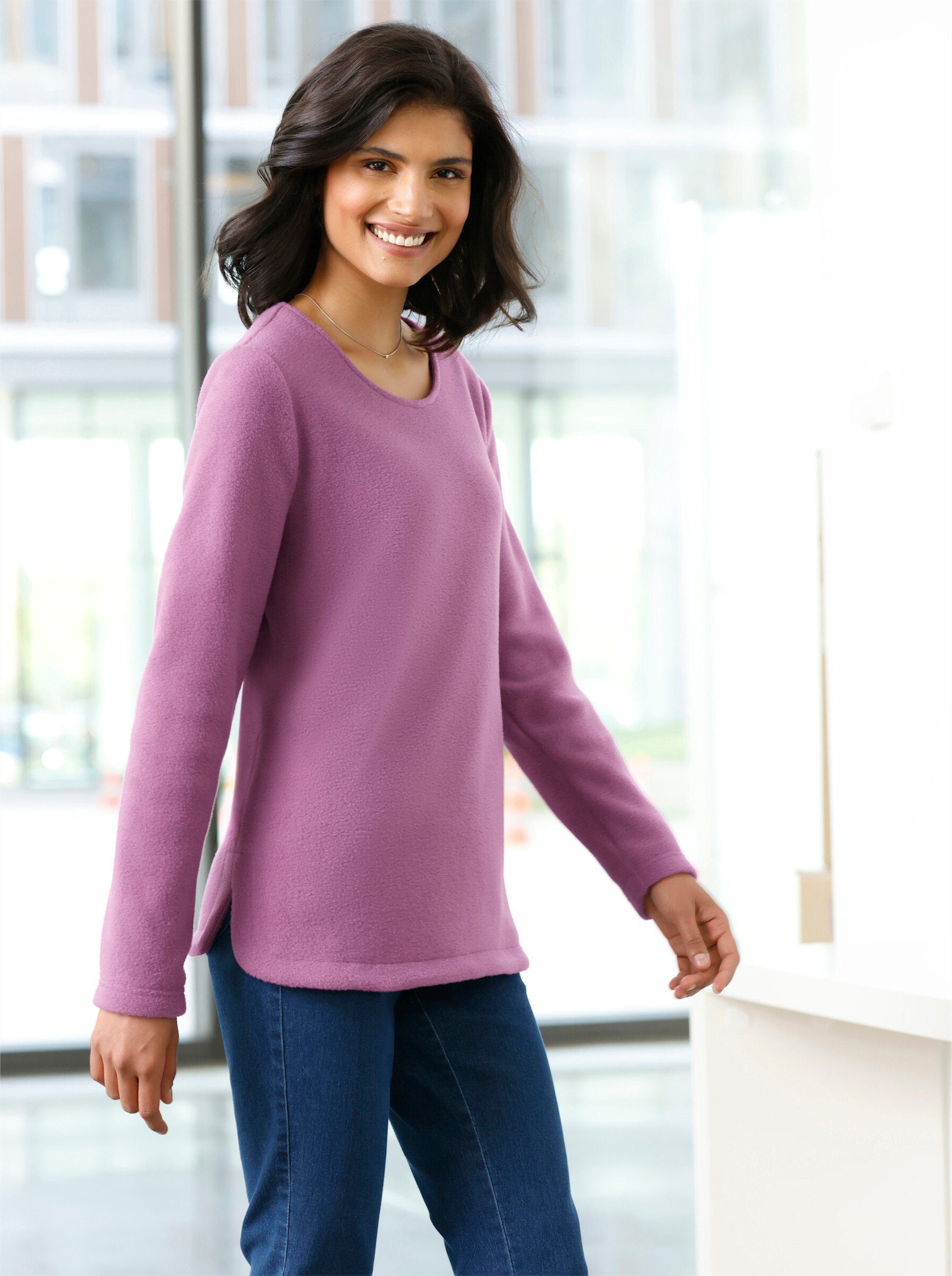 Sieh an! Fleeceshirt Fleeceshirt Länge ca. günstig online kaufen