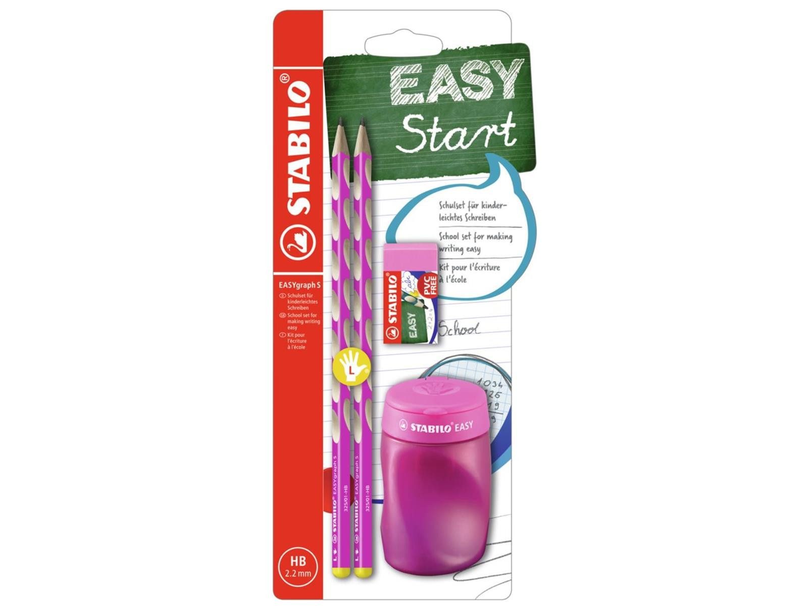 STABILO Buntstift STABILO EASYgraph - Schulset 2 - pink - linkshändig